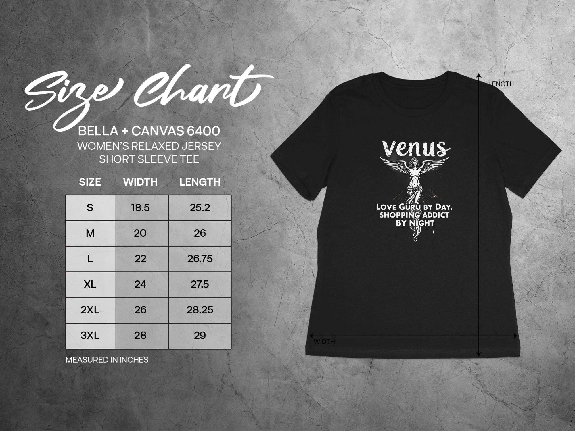 Venus Astrology T-Shirt, Love Guru by Day, Shopping Addict by Night, Women's Graphic Tee, Astrological Sign Shirt, Trendy Gift Tee - Craig Michael Design