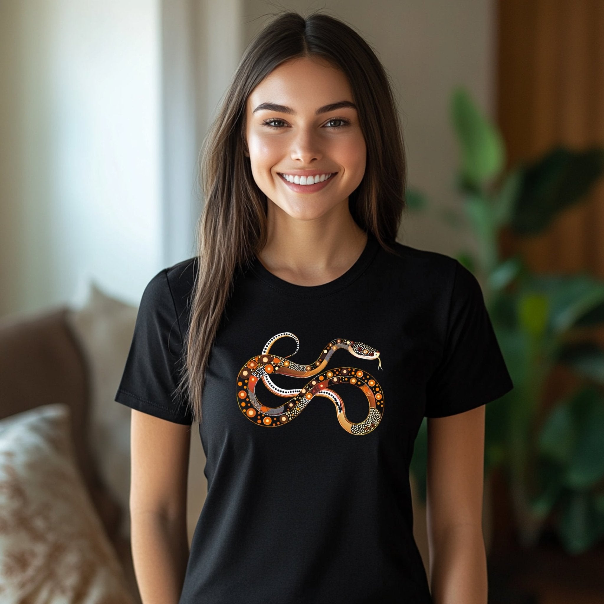 Vibrant Artistic Snake Design T-Shirt for Nature Lovers and Wildlife Enthusiasts - Craig Michael Design