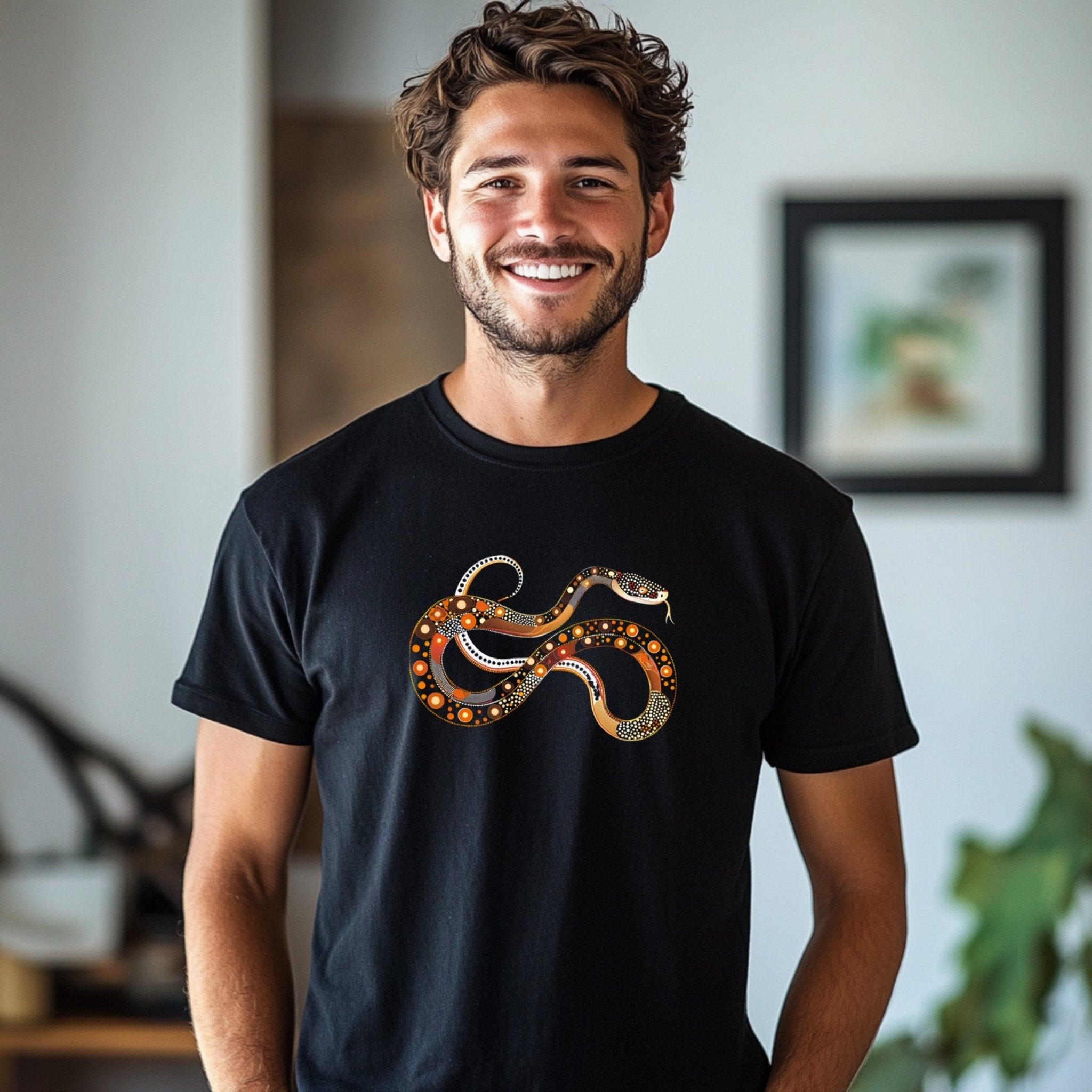 Vibrant Artistic Snake Design T-Shirt for Nature Lovers and Wildlife Enthusiasts - Craig Michael Design