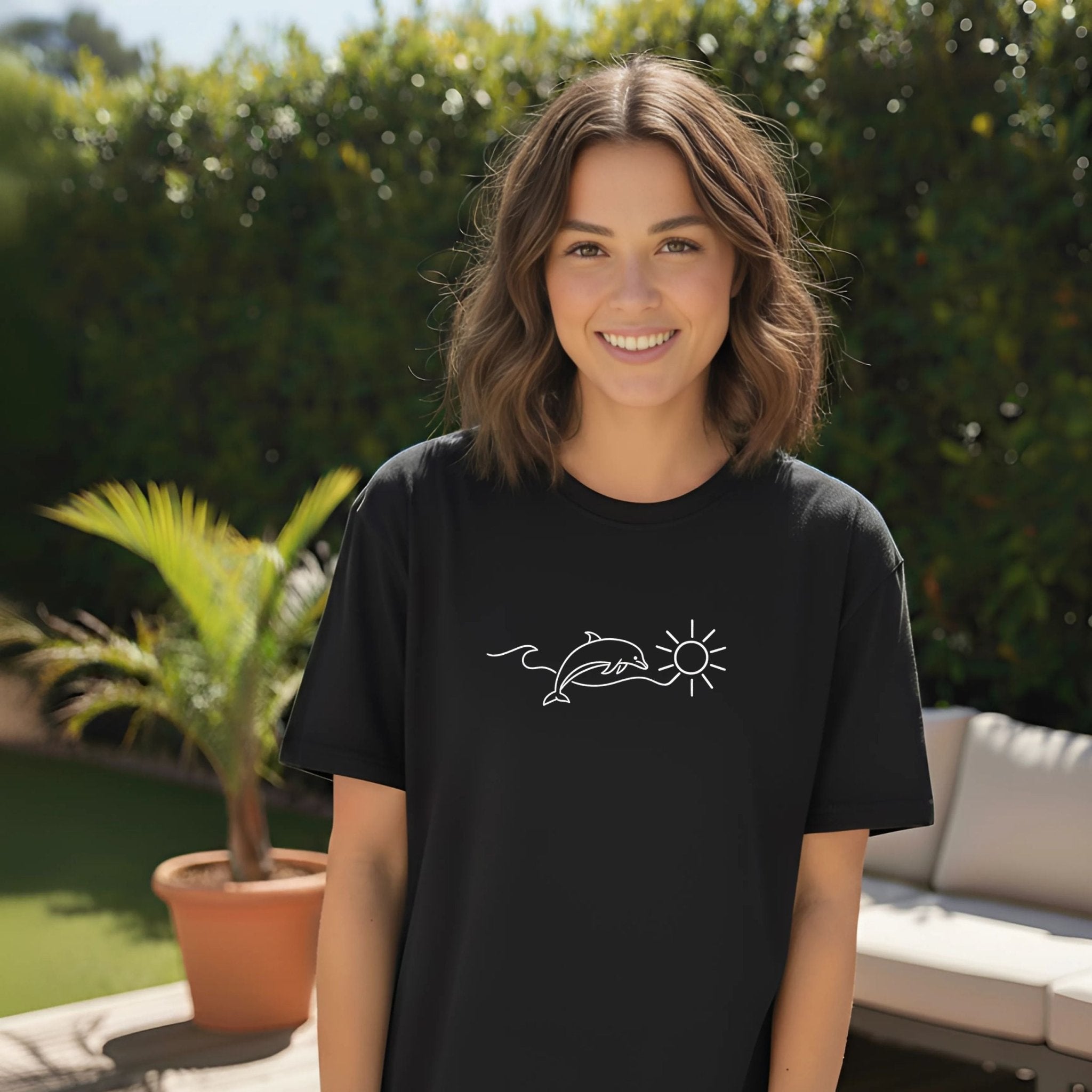 Wave Dolphin Sun T-shirt, Summer Shirt - Craig Michael Design