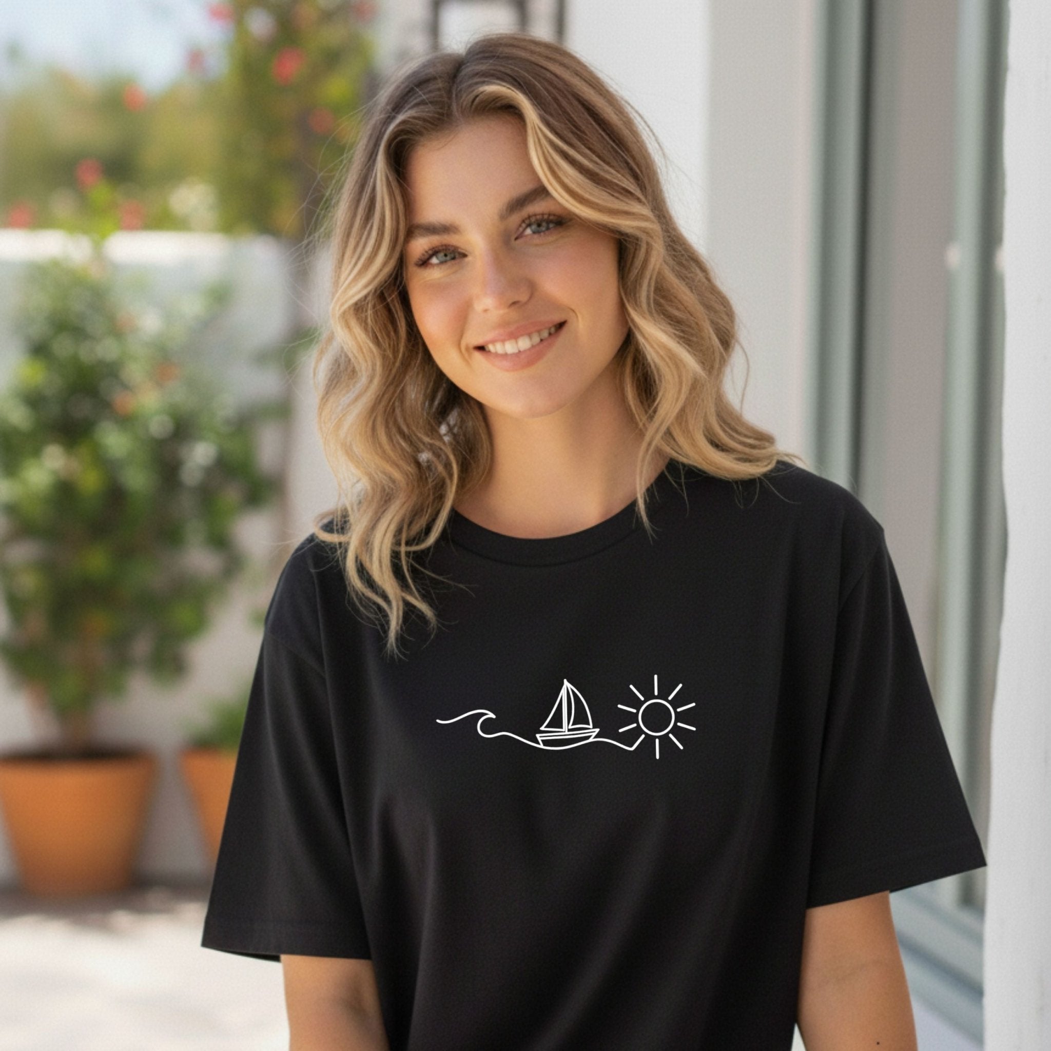 Wave Sailboat Sun T-shirt, Summer Shirt - Craig Michael Design