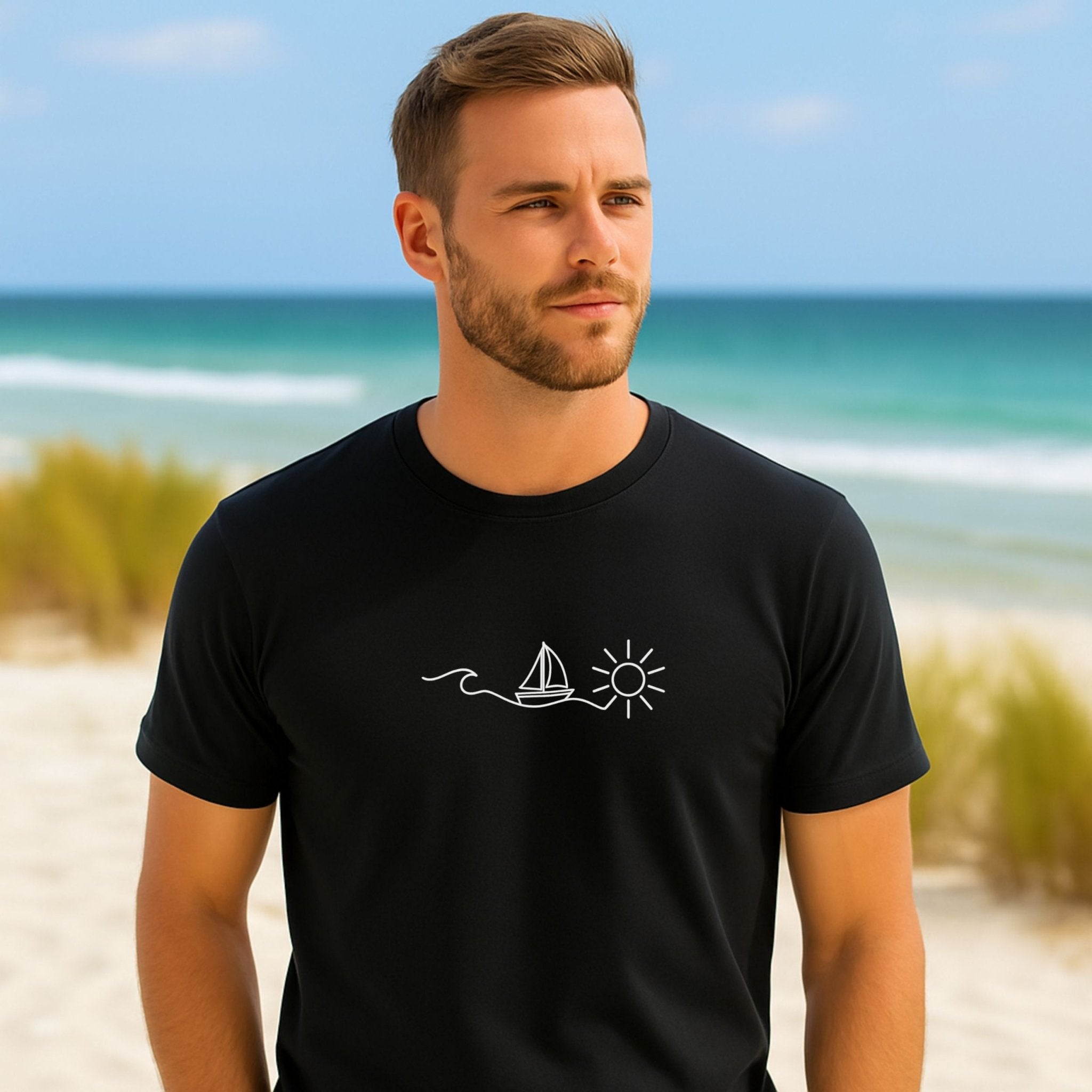 Wave Sailboat Sun T-shirt, Summer Shirt - Craig Michael Design