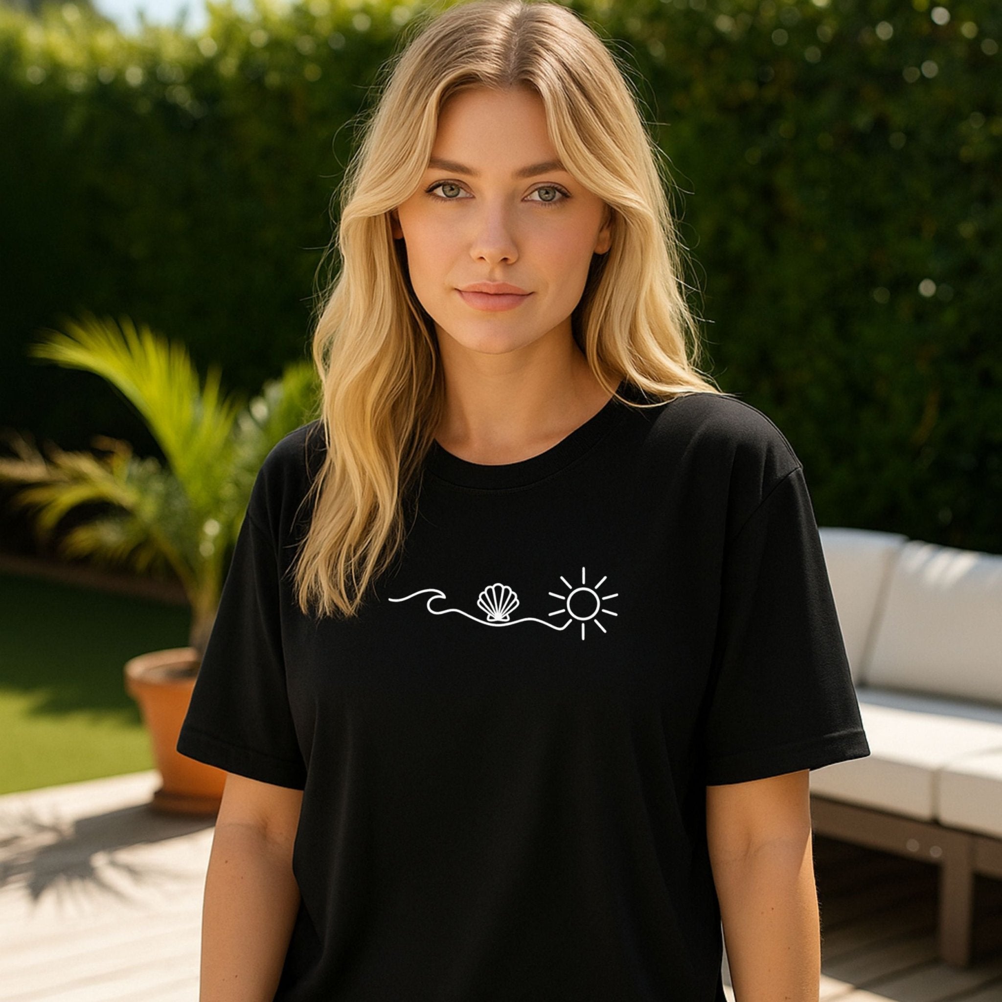 Wave Seashell Sun T-shirt, Summer Shirt - Craig Michael Design