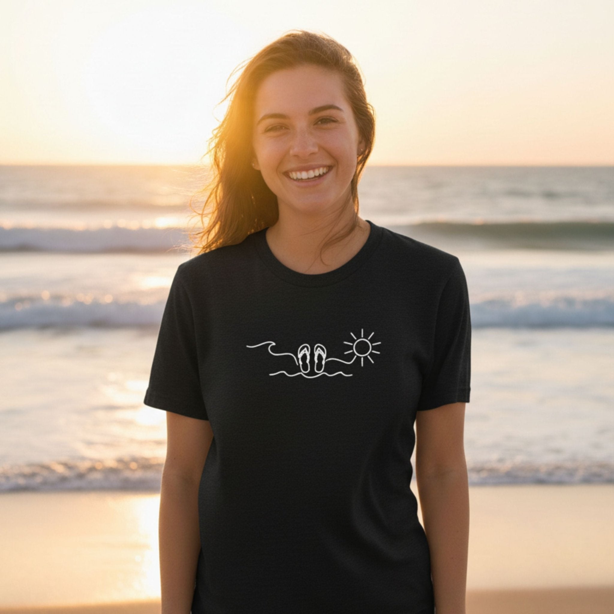 Wave Sun Flip Flops, Ocean Beach Sandals - Craig Michael Design