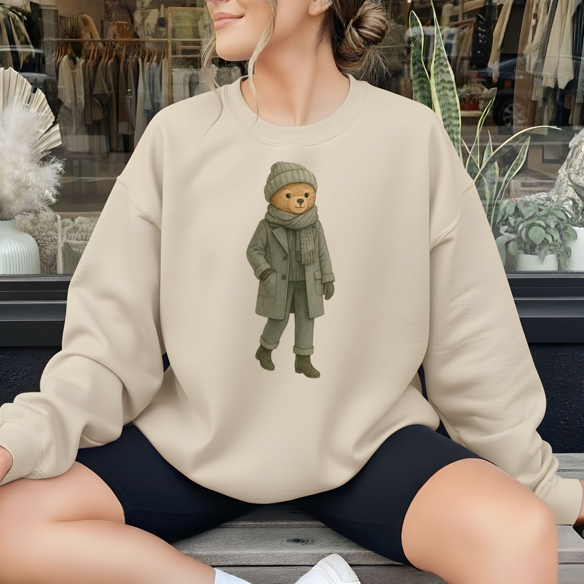 Winter Fashion Bear Sweatshirt - Craig Michael Design