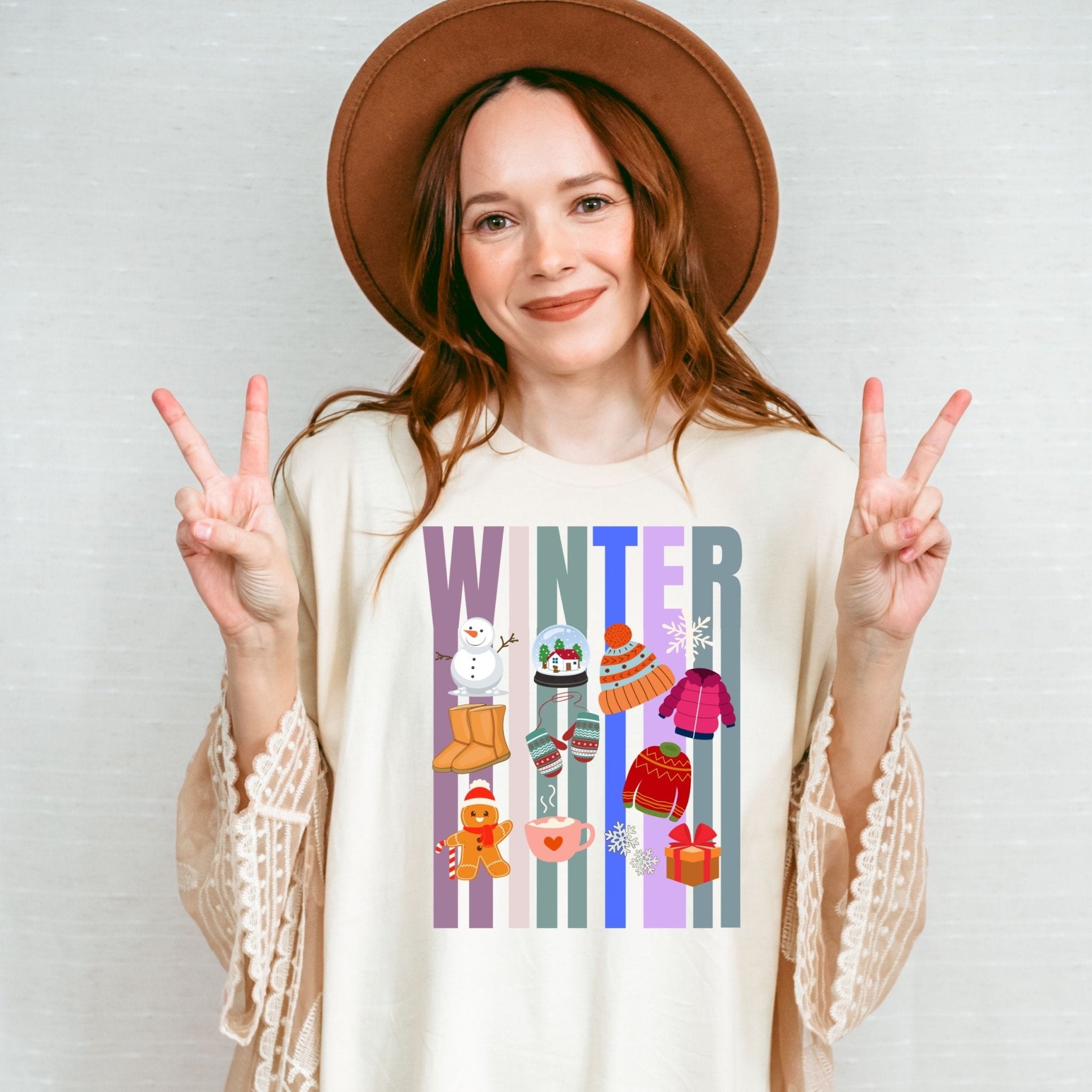 Winter Shirt Christmas Tee, Cozy Snowman Hot Cocoa Graphic Top, Holiday Gift - Craig Michael Design