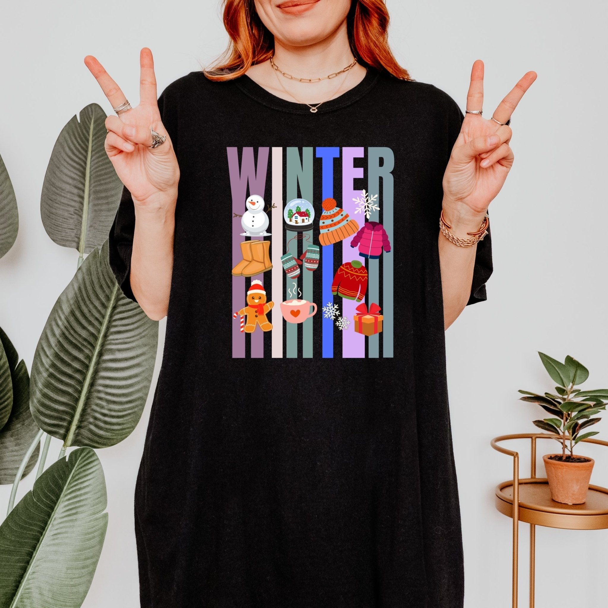 Winter Shirt Christmas Tee, Cozy Snowman Hot Cocoa Graphic Top, Holiday Gift - Craig Michael Design