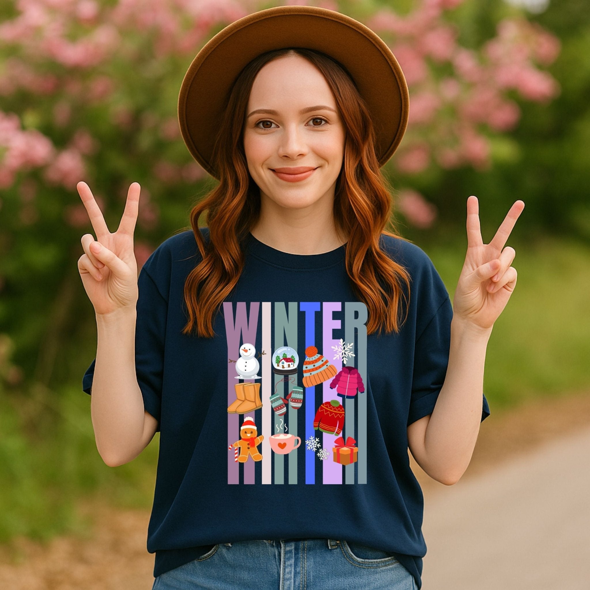 Winter Shirt Christmas Tee, Cozy Snowman Hot Cocoa Graphic Top, Holiday Gift - Craig Michael Design