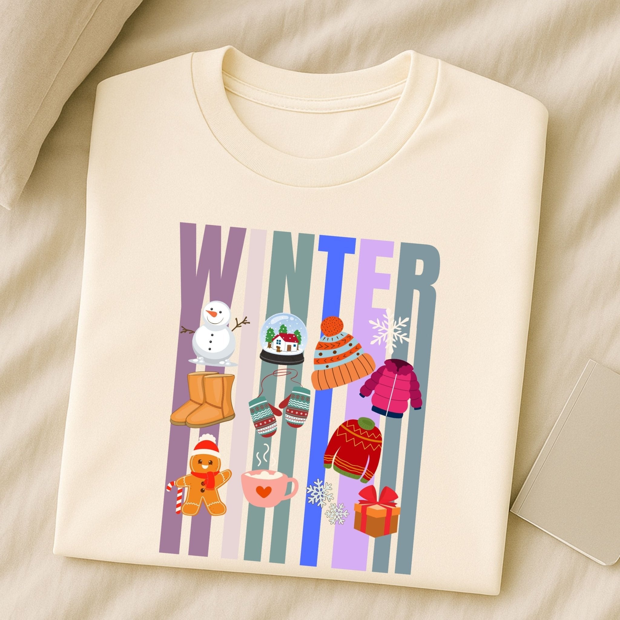 Winter Shirt Christmas Tee, Cozy Snowman Hot Cocoa Graphic Top, Holiday Gift - Craig Michael Design