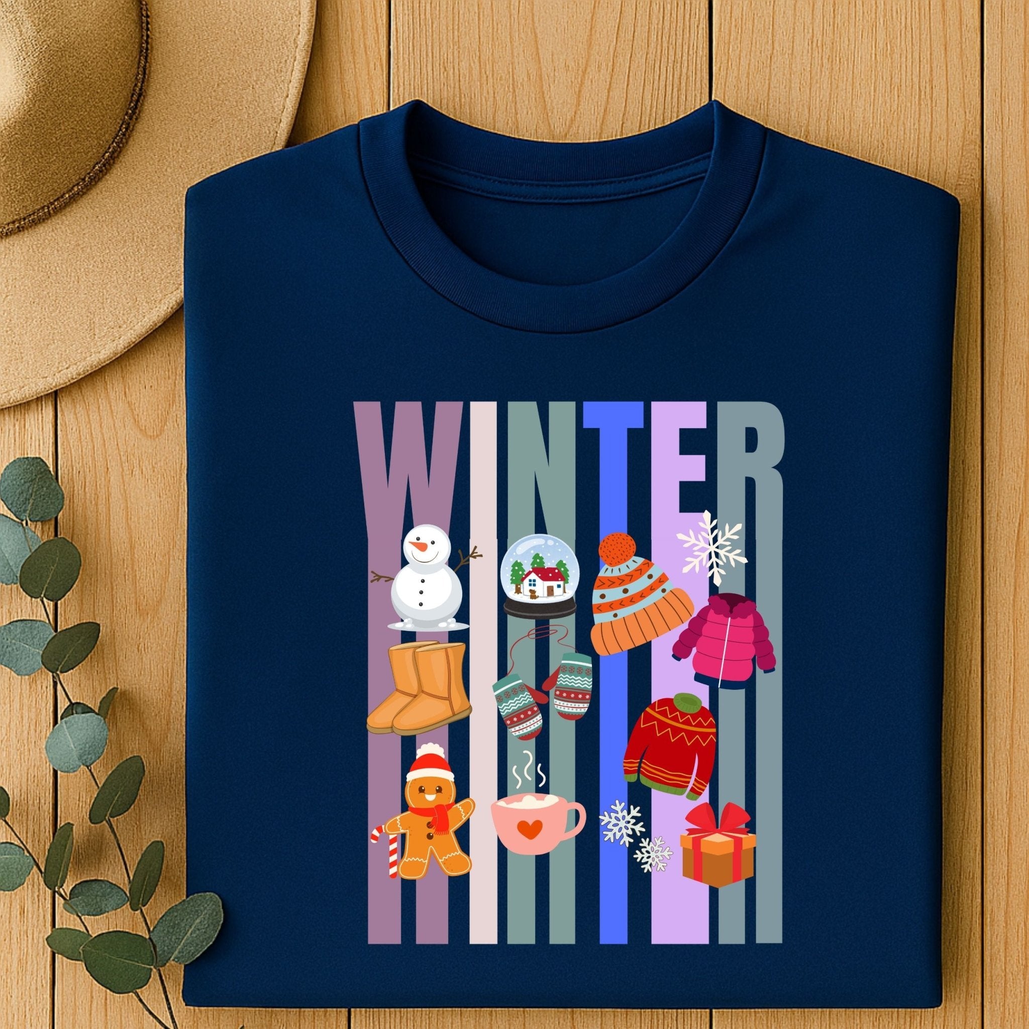 Winter Shirt Christmas Tee, Cozy Snowman Hot Cocoa Graphic Top, Holiday Gift - Craig Michael Design