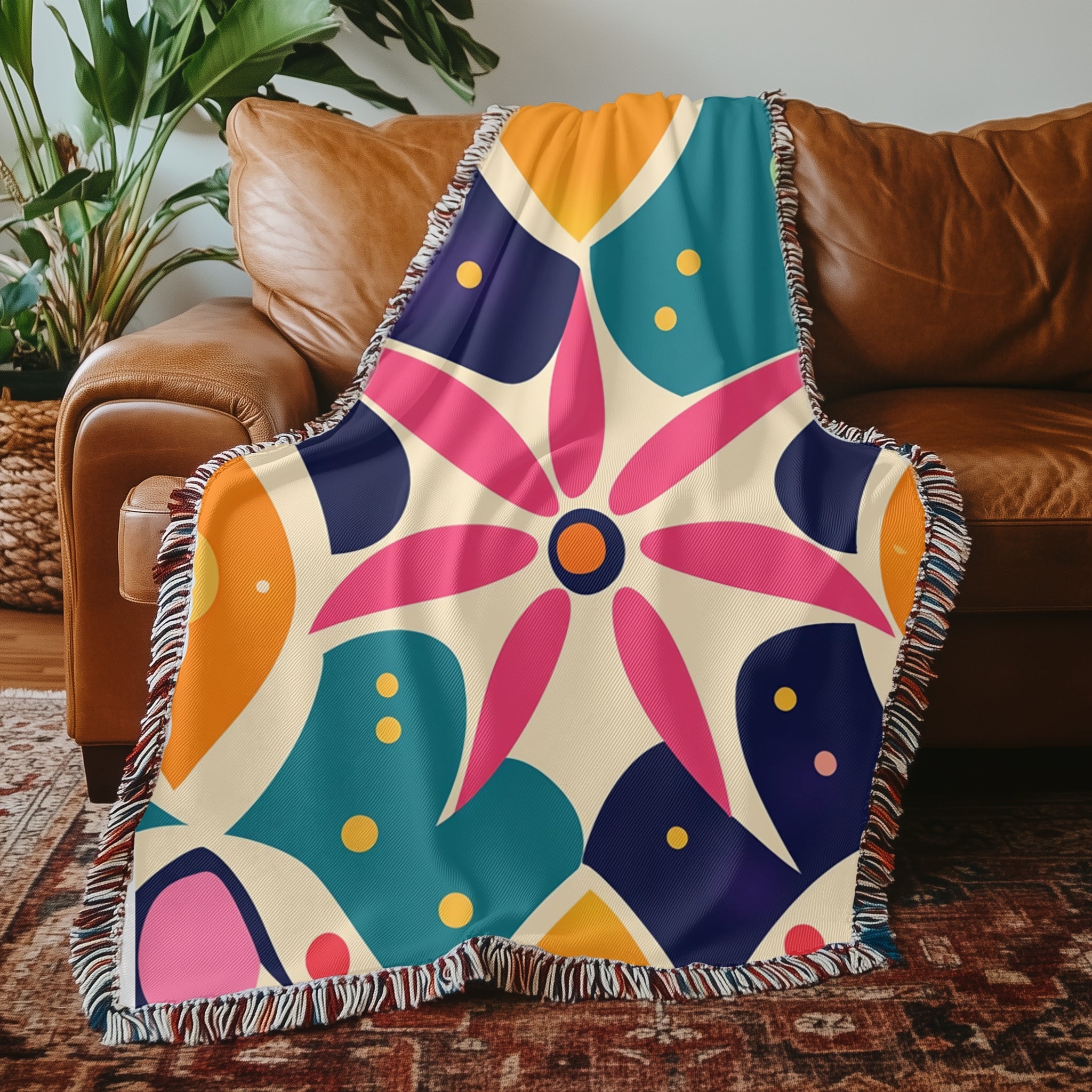 Woven Blanket - Colourful Boho Chic Throw Blanket - Craig Michael Design