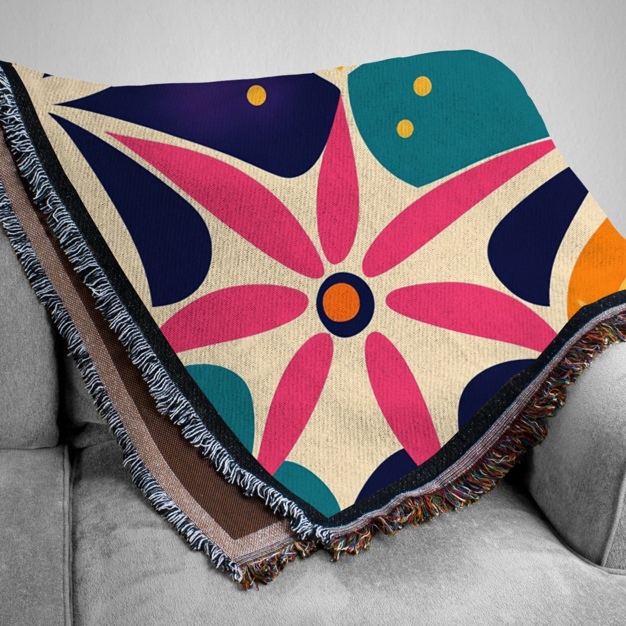 Woven Blanket - Colourful Boho Chic Throw Blanket - Craig Michael Design