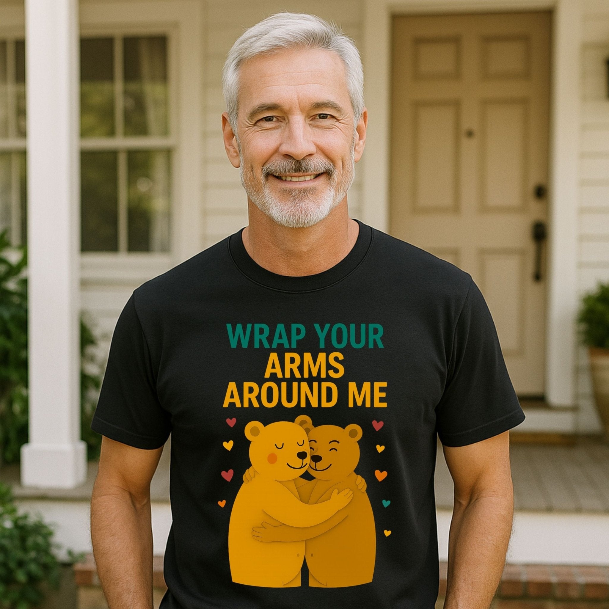 Wrap Your Arms Around Me Tee, Gay Bear Couple T-Shirt - Craig Michael Design