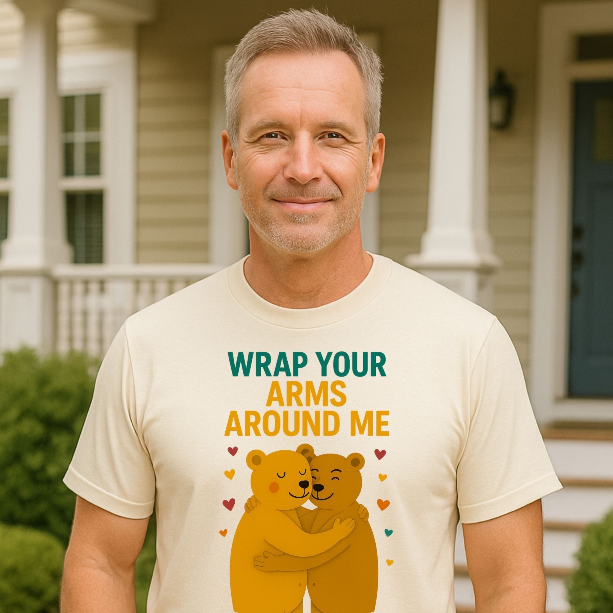 Wrap Your Arms Around Me Tee, Gay Bear Couple T-Shirt - Craig Michael Design