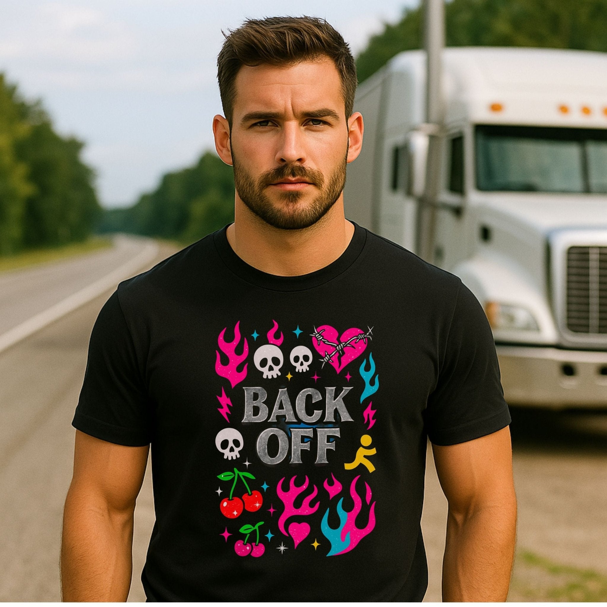 Y2K Graphic Tee, 2000s Nostalgia Shirt, Funny Gen Z T-Shirt, 'Back Off' - Craig Michael Design