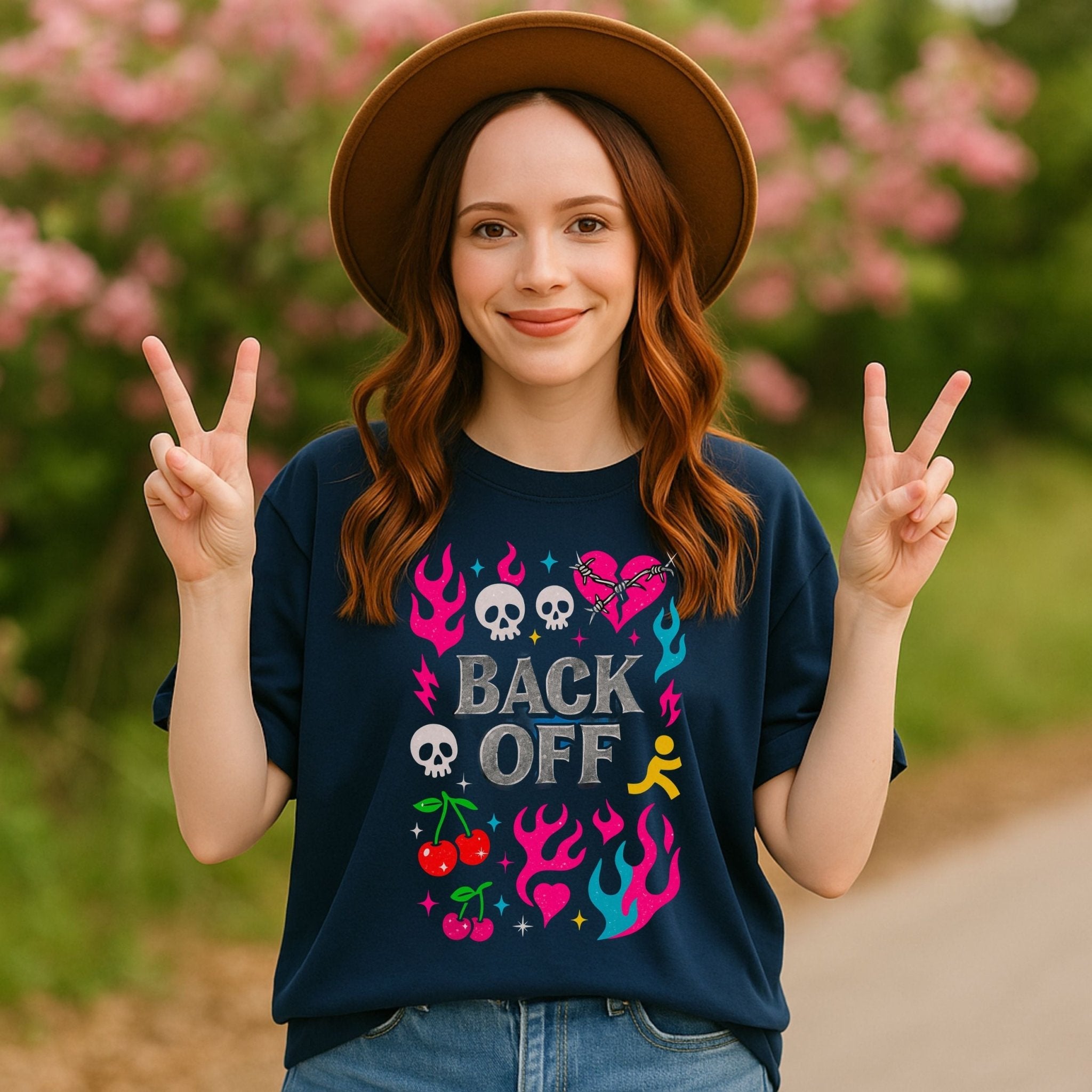 Y2K Graphic Tee, 2000s Nostalgia Shirt, Funny Gen Z T-Shirt, 'Back Off' - Craig Michael Design