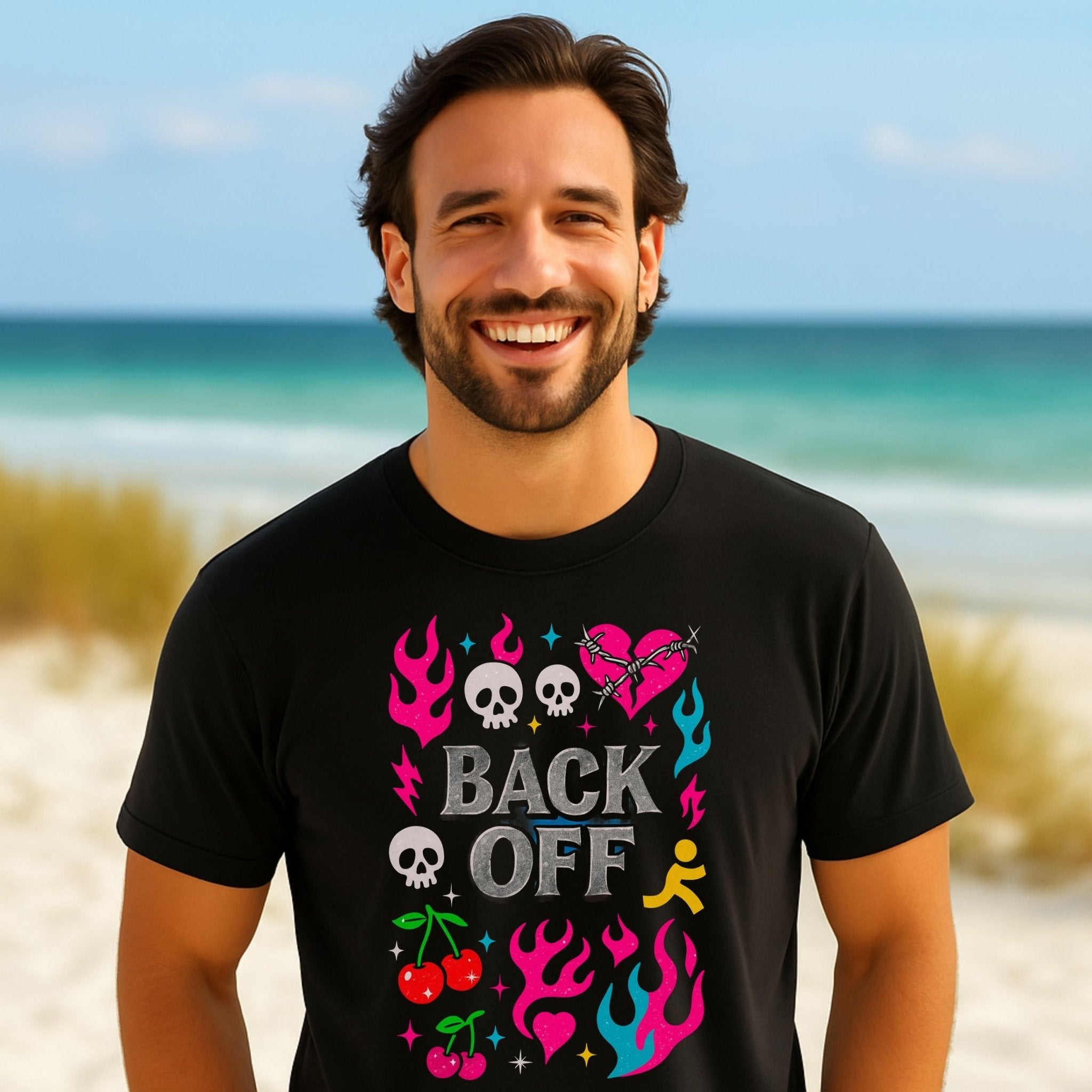Y2K Graphic Tee, 2000s Nostalgia Shirt, Funny Gen Z T-Shirt, 'Back Off' - Craig Michael Design