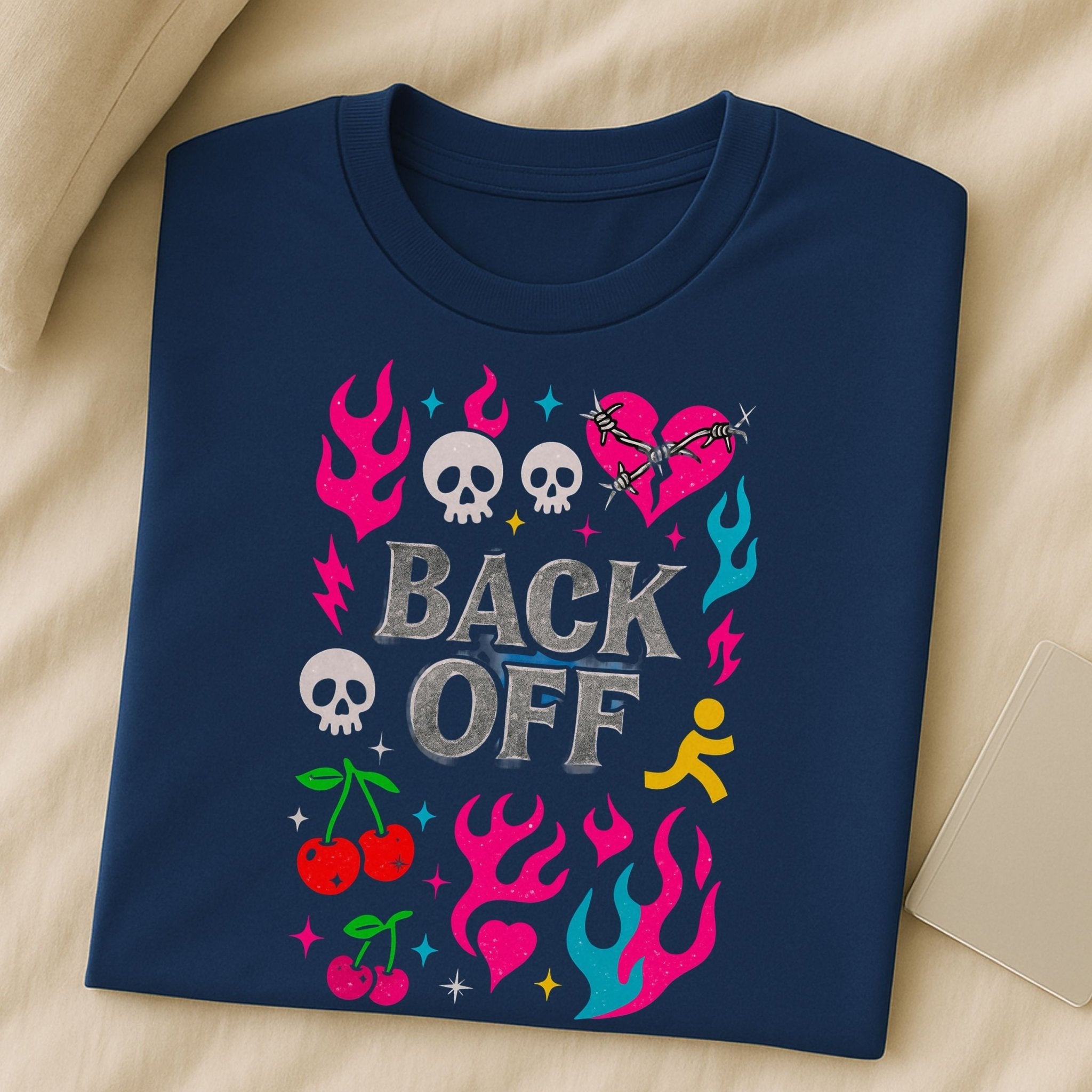 Y2K Graphic Tee, 2000s Nostalgia Shirt, Funny Gen Z T-Shirt, 'Back Off' - Craig Michael Design