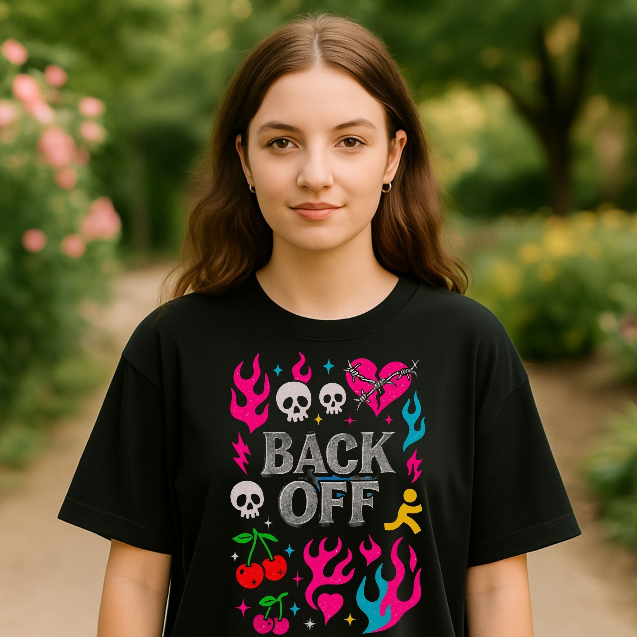 Y2K Graphic Tee, 2000s Nostalgia Shirt, Funny Gen Z T-Shirt, 'Back Off' - Craig Michael Design
