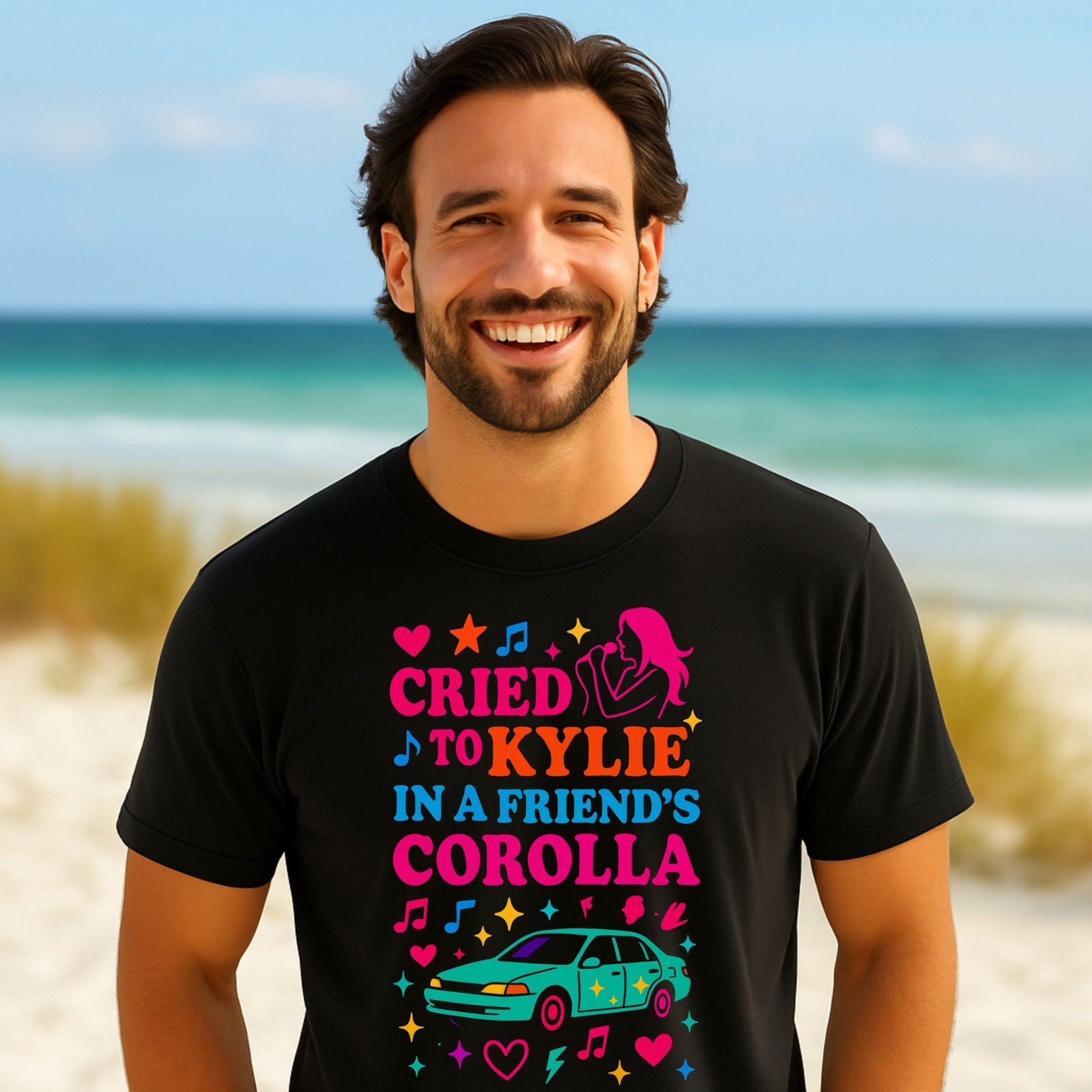 Y2K Graphic Tee, 2000s Nostalgia Shirt, Funny Gen Z T-Shirt, 'Cried to Kylie in a Friend's Corolla' - Craig Michael Design