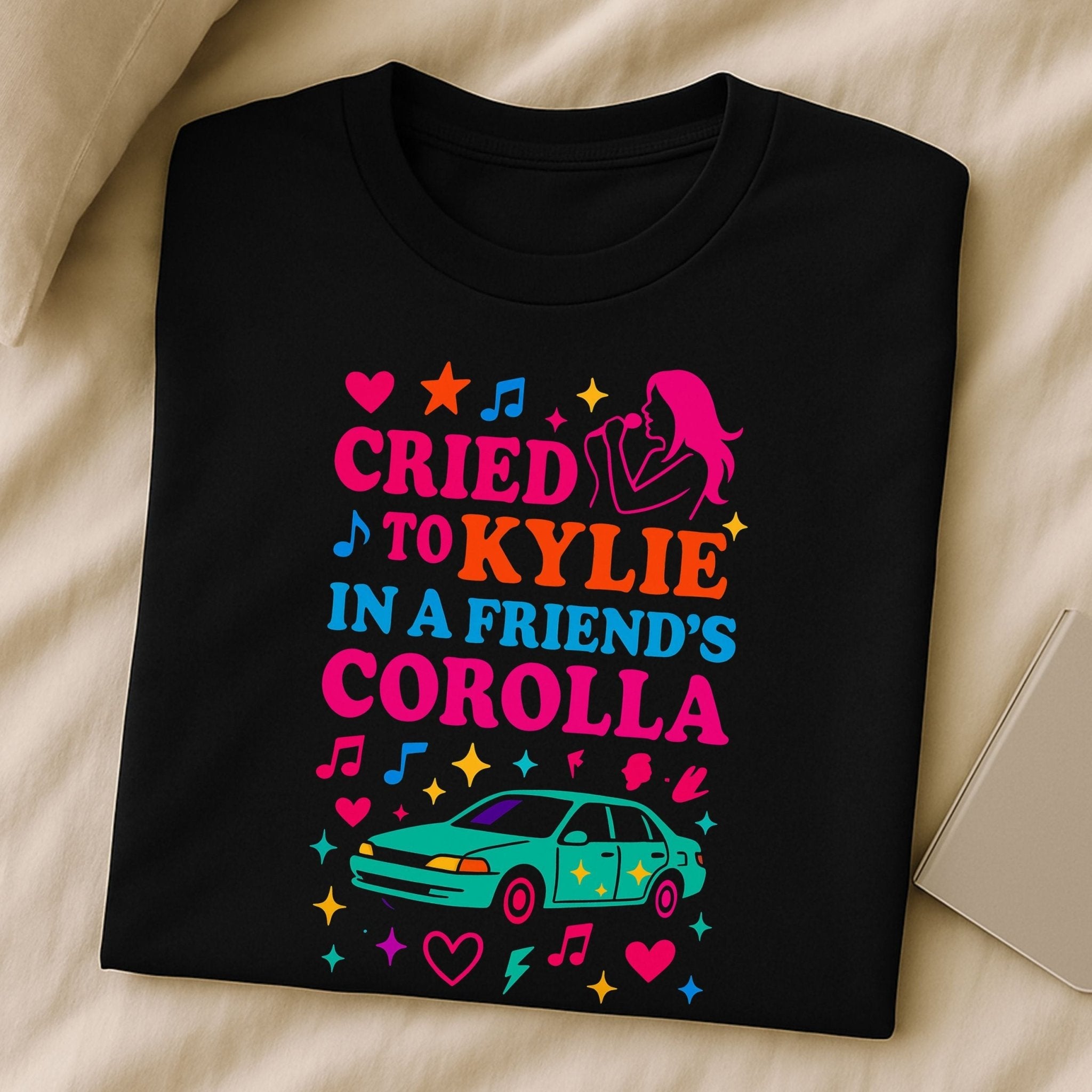 Y2K Graphic Tee, 2000s Nostalgia Shirt, Funny Gen Z T-Shirt, 'Cried to Kylie in a Friend's Corolla' - Craig Michael Design