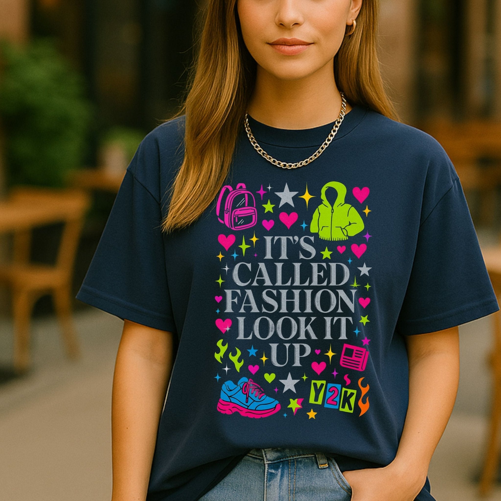 Y2K Graphic Tee, 2000s Nostalgia Shirt, Funny Gen Z T-Shirt, 'It's called fashion look it up' - Craig Michael Design