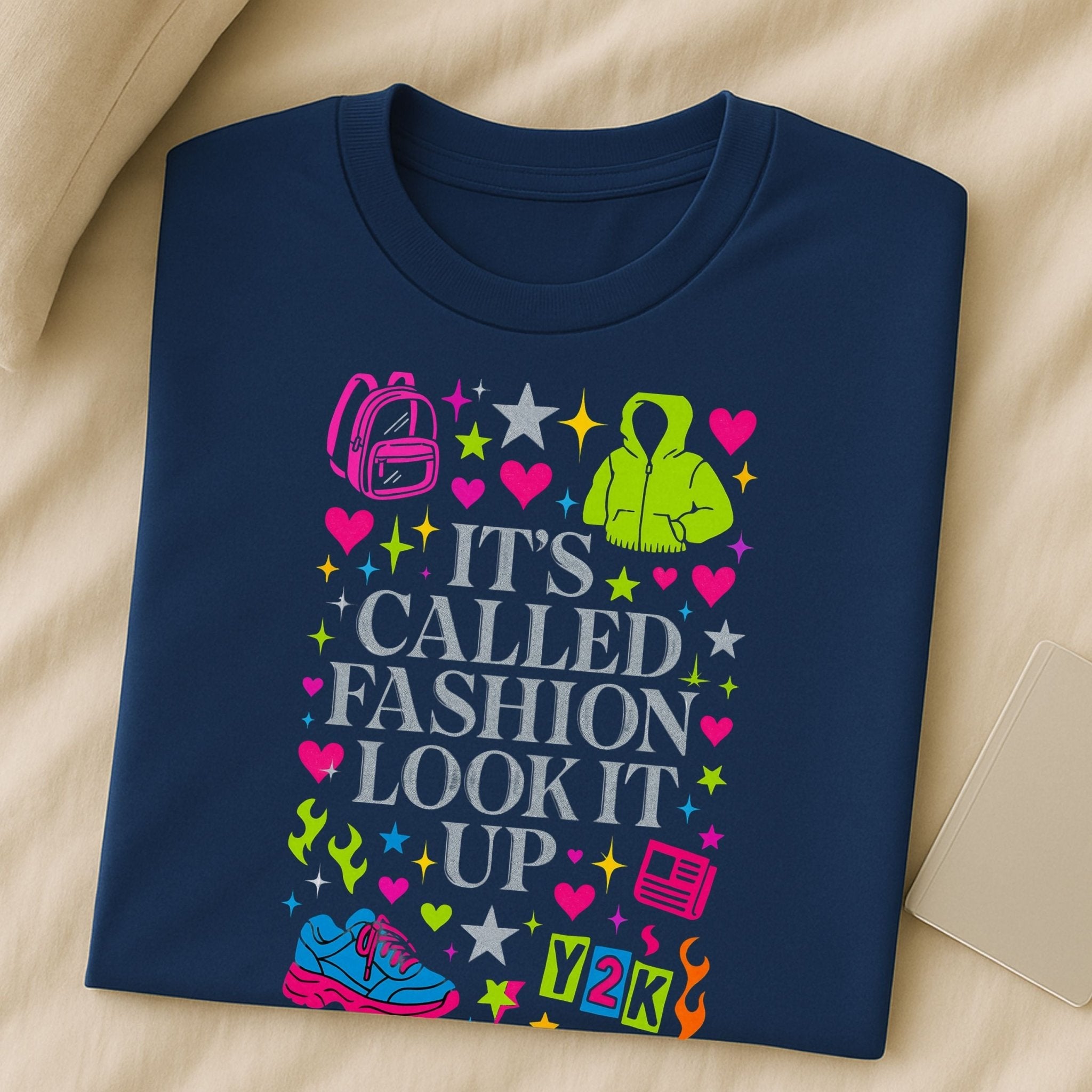 Y2K Graphic Tee, 2000s Nostalgia Shirt, Funny Gen Z T-Shirt, 'It's called fashion look it up' - Craig Michael Design