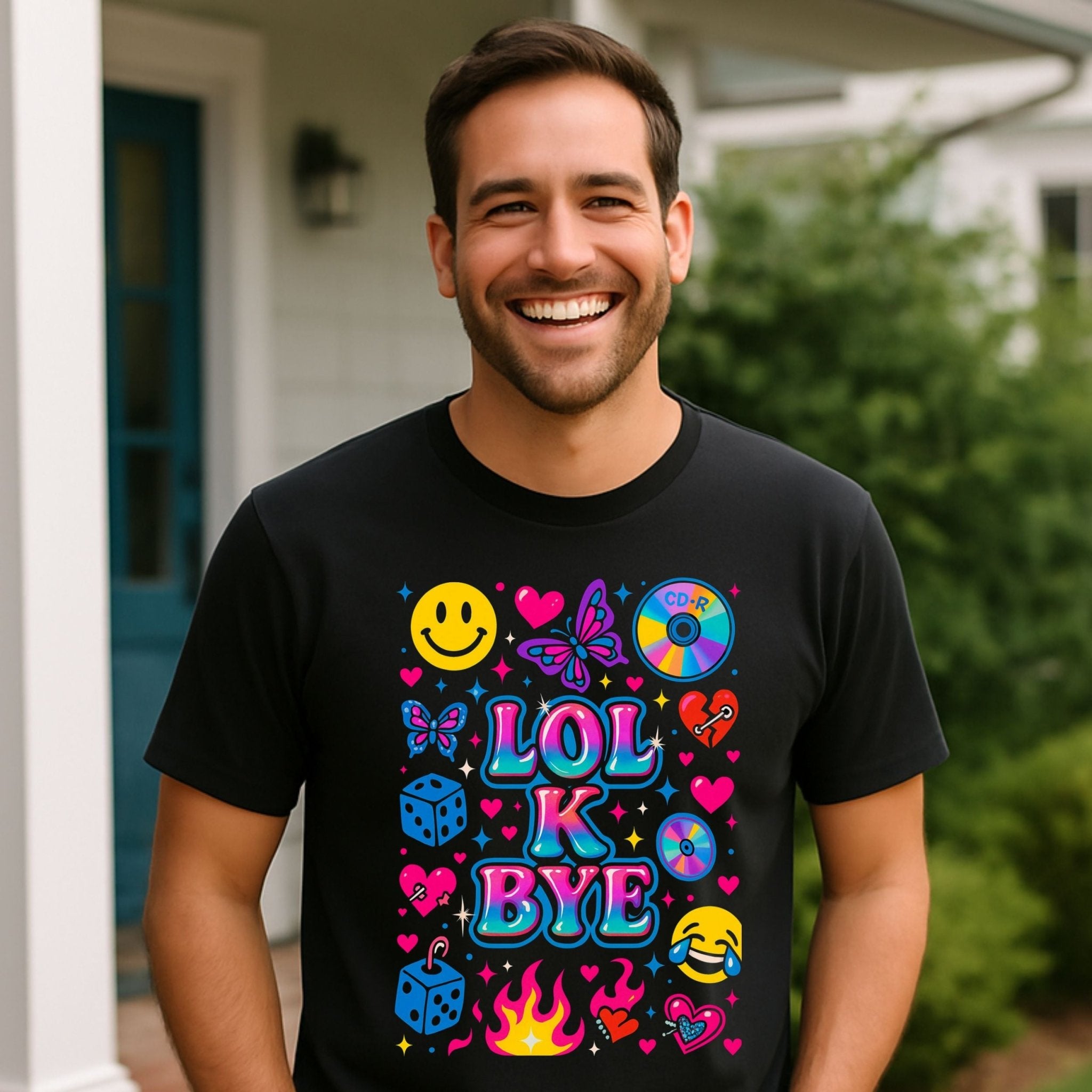 Y2K Graphic Tee, 2000s Nostalgia Shirt, Funny Gen Z T-Shirt, LOL - K - BYE - Craig Michael Design