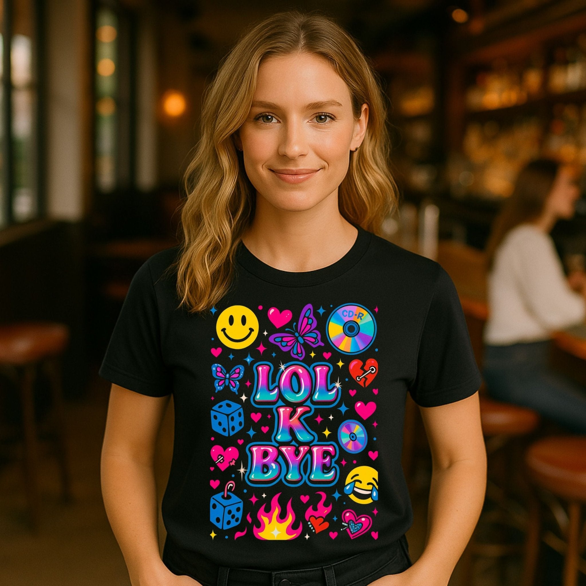 Y2K Graphic Tee, 2000s Nostalgia Shirt, Funny Gen Z T-Shirt, LOL - K - BYE - Craig Michael Design
