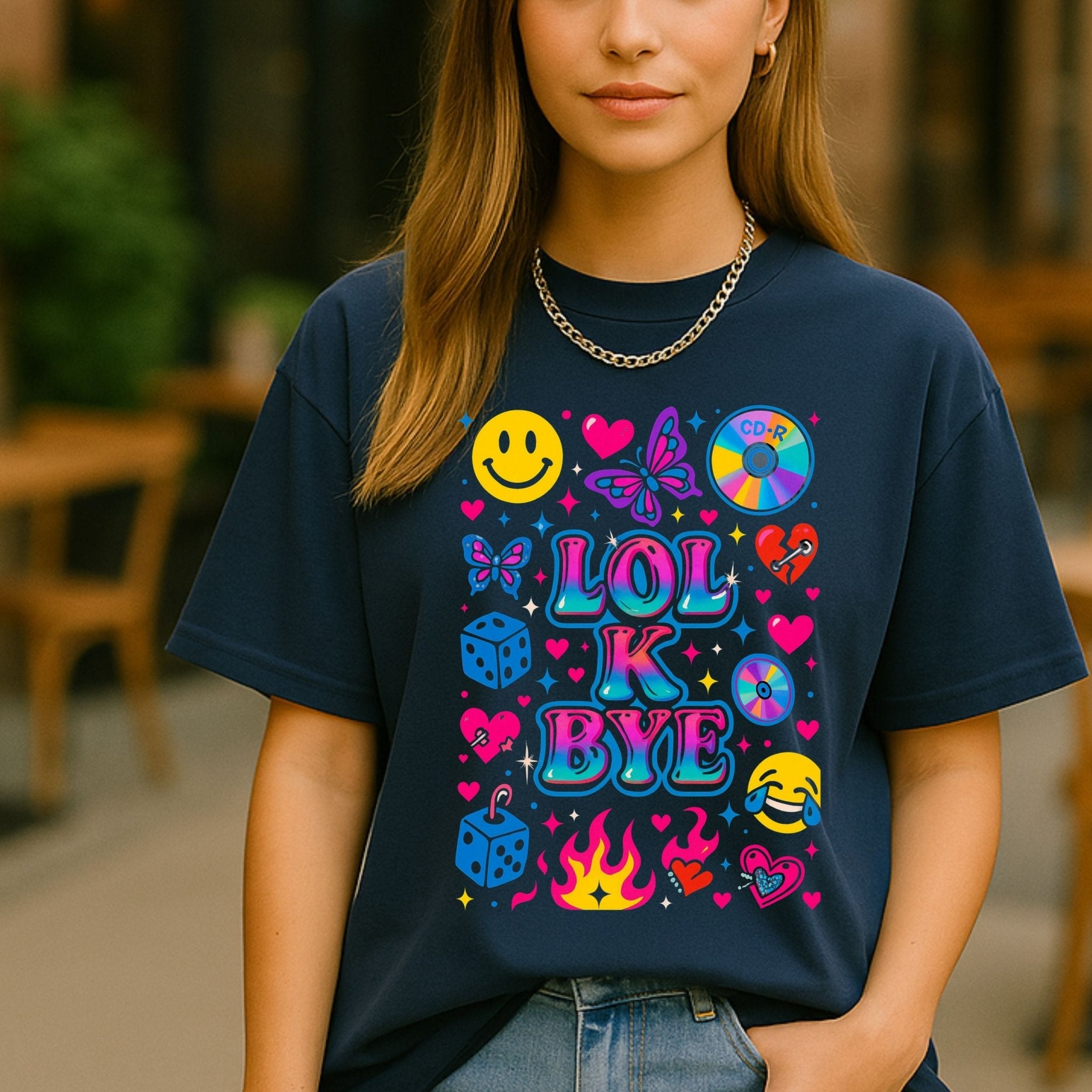 Y2K Graphic Tee, 2000s Nostalgia Shirt, Funny Gen Z T-Shirt, LOL - K - BYE - Craig Michael Design