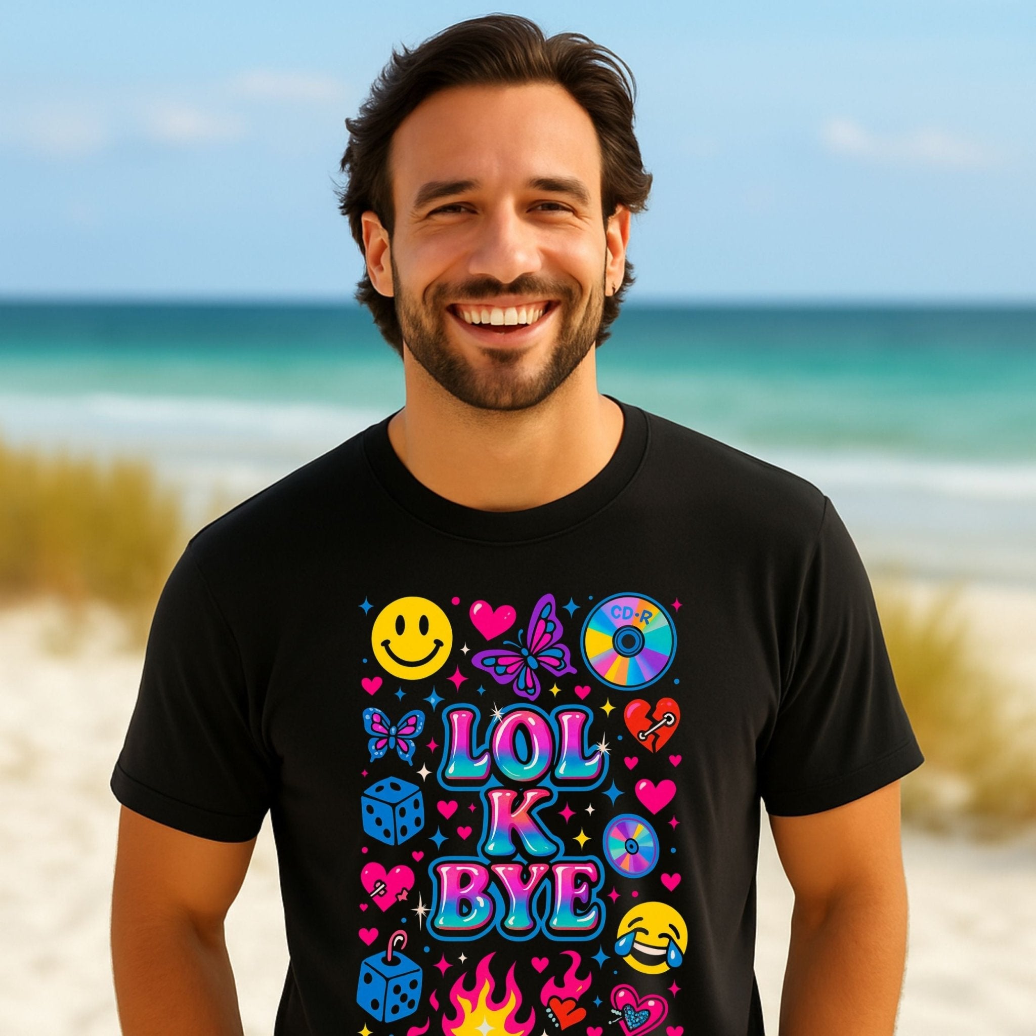Y2K Graphic Tee, 2000s Nostalgia Shirt, Funny Gen Z T-Shirt, LOL - K - BYE - Craig Michael Design