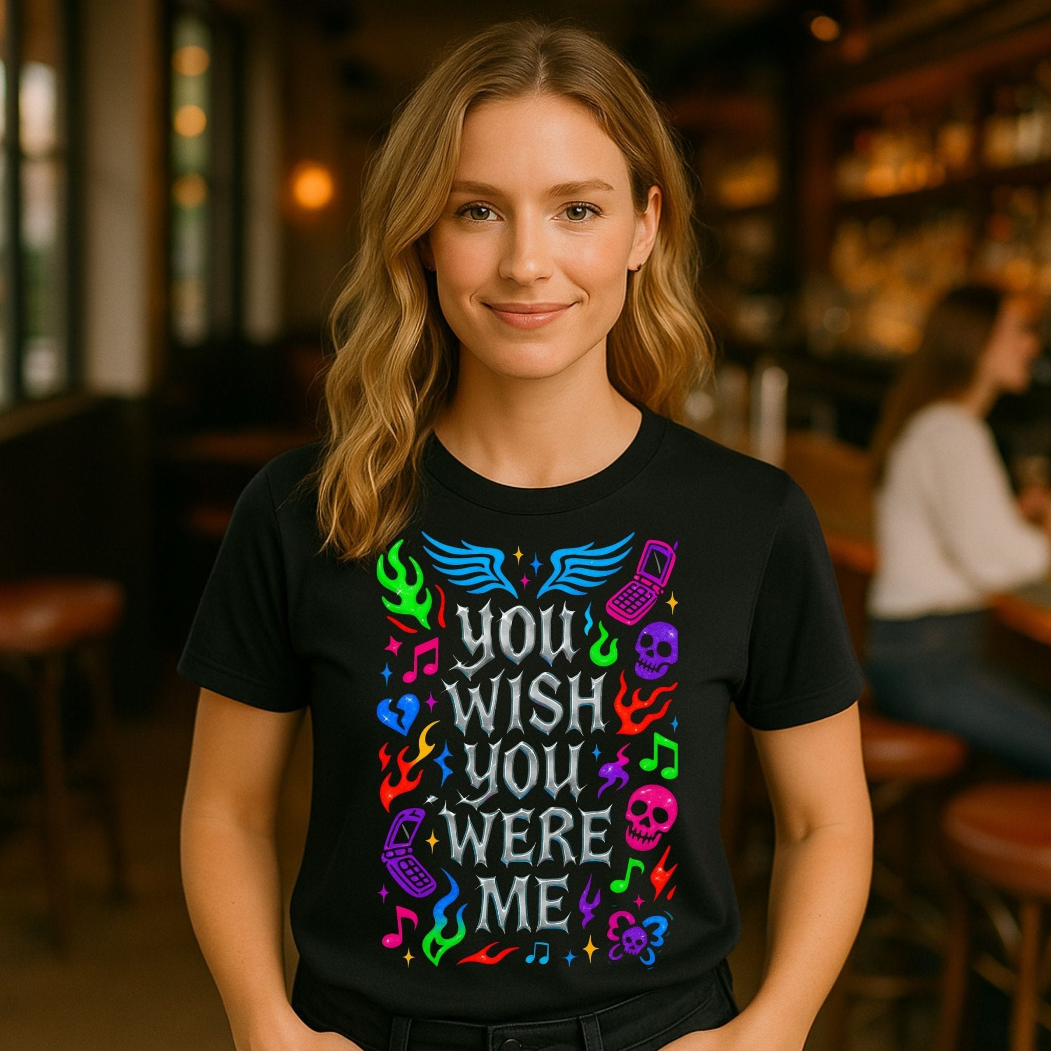 Y2K Graphic Tee, 2000s Nostalgia Shirt, Funny Gen Z T-Shirt, Neon Aesthetic Top - Craig Michael Design