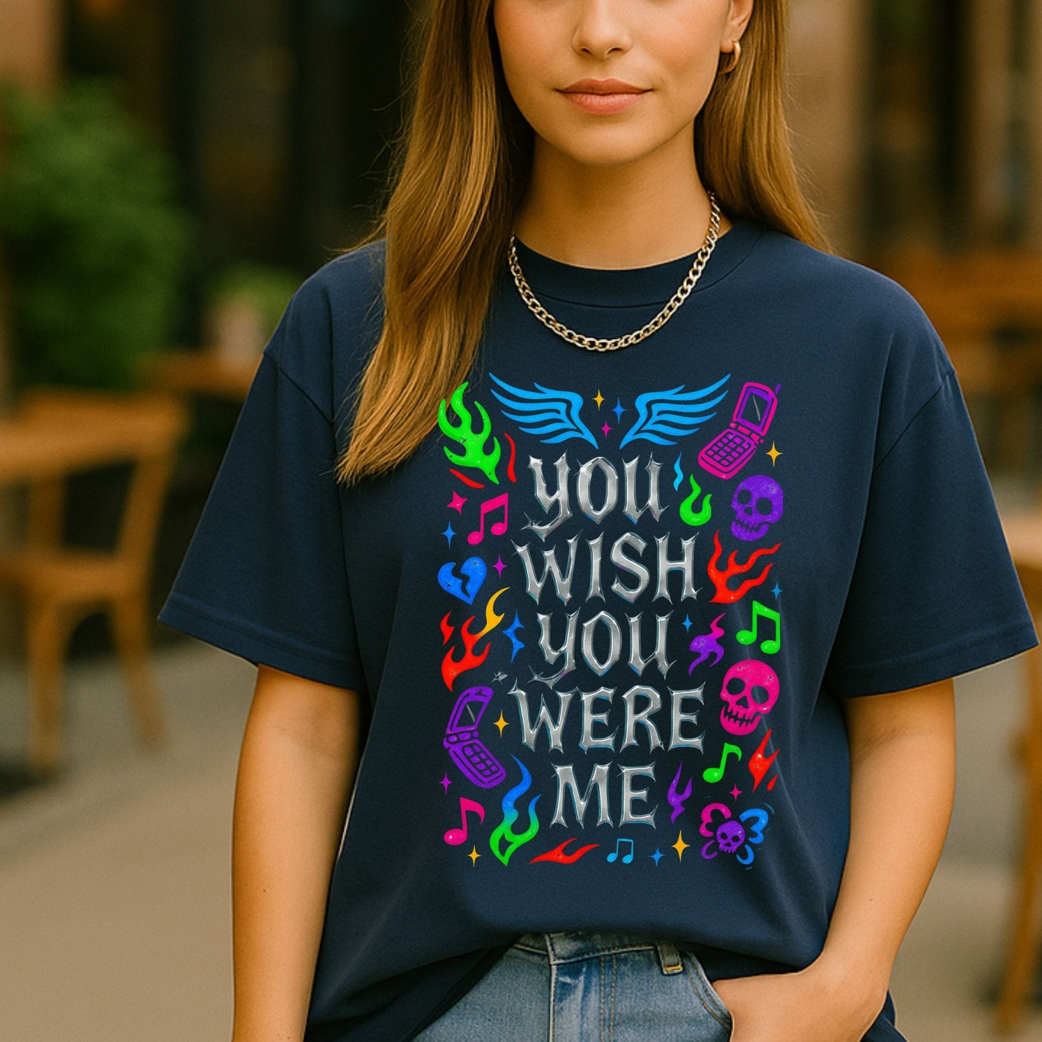 Y2K Graphic Tee, 2000s Nostalgia Shirt, Funny Gen Z T-Shirt, Neon Aesthetic Top - Craig Michael Design