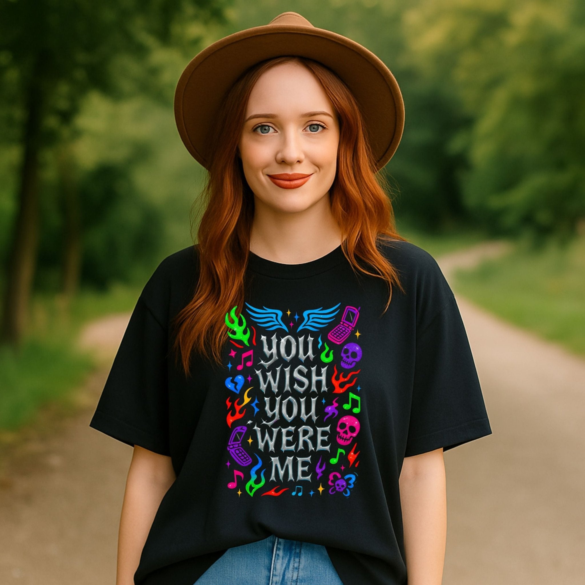 Y2K Graphic Tee, 2000s Nostalgia Shirt, Funny Gen Z T-Shirt, Neon Aesthetic Top - Craig Michael Design
