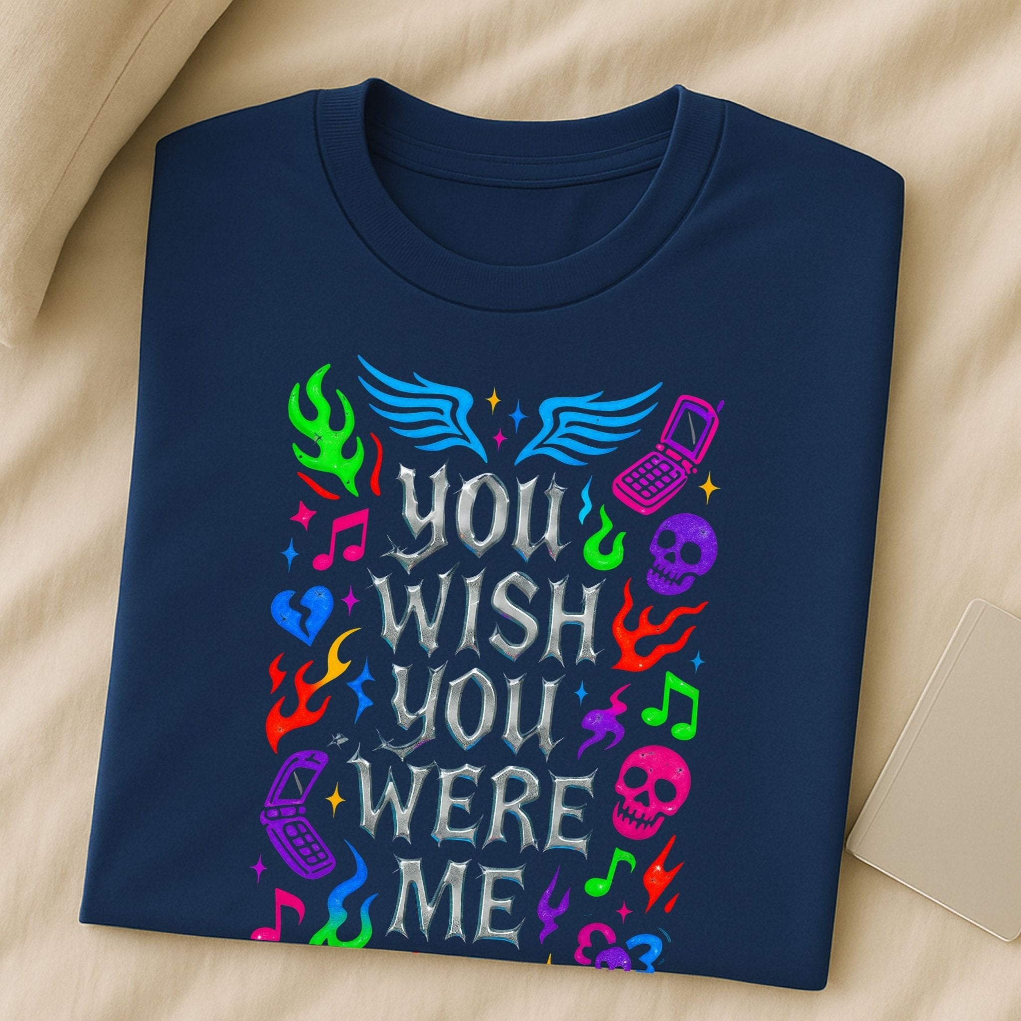 Y2K Graphic Tee, 2000s Nostalgia Shirt, Funny Gen Z T-Shirt, Neon Aesthetic Top - Craig Michael Design
