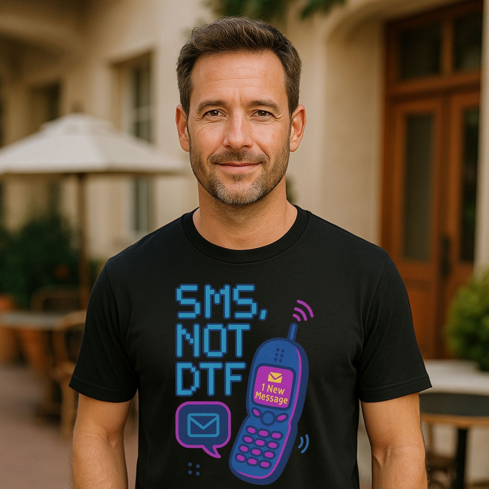 Y2K Graphic Tee, 2000s Nostalgia Shirt, Funny Gen Z T-Shirt, SMS NOT DTF - Craig Michael Design
