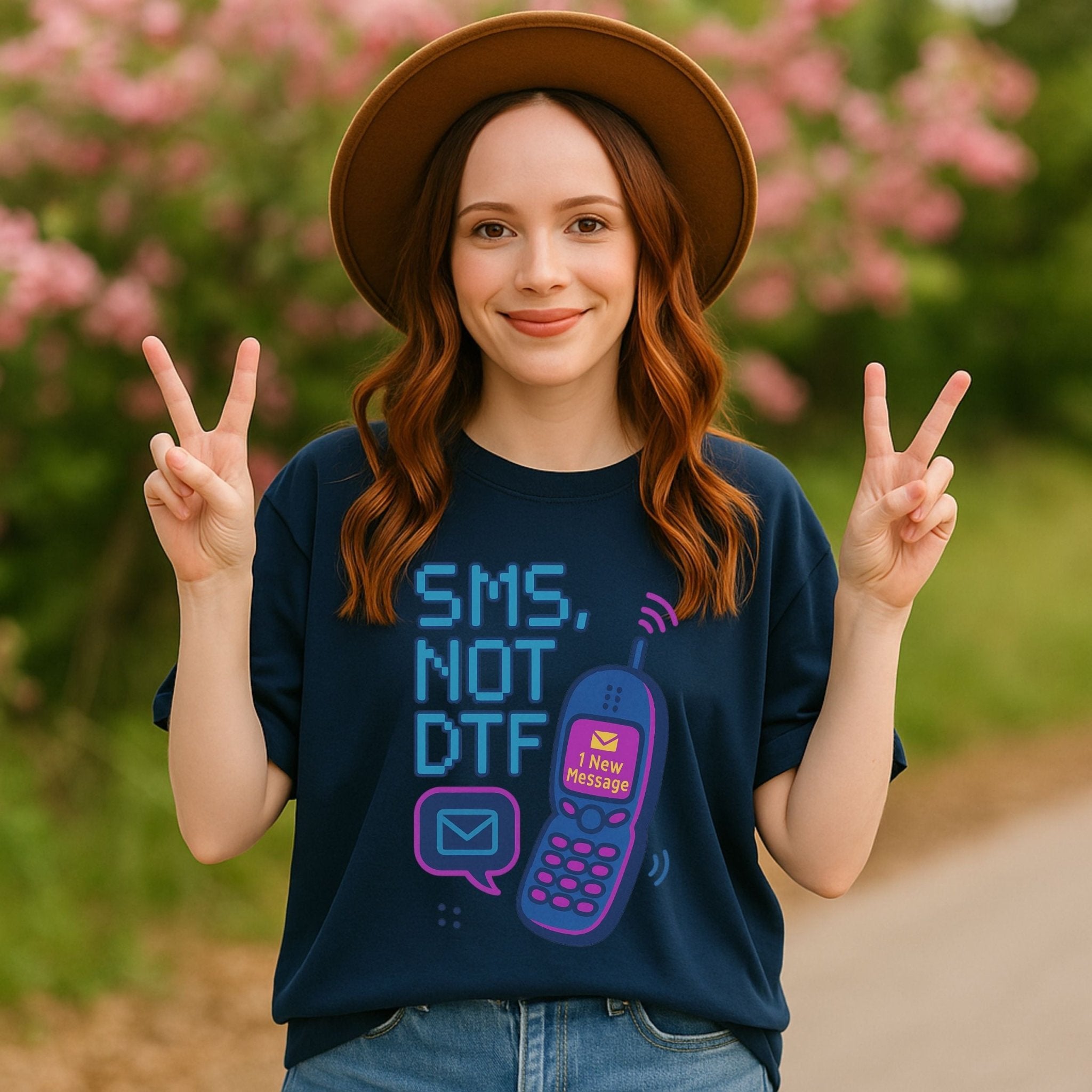 Y2K Graphic Tee, 2000s Nostalgia Shirt, Funny Gen Z T-Shirt, SMS NOT DTF - Craig Michael Design
