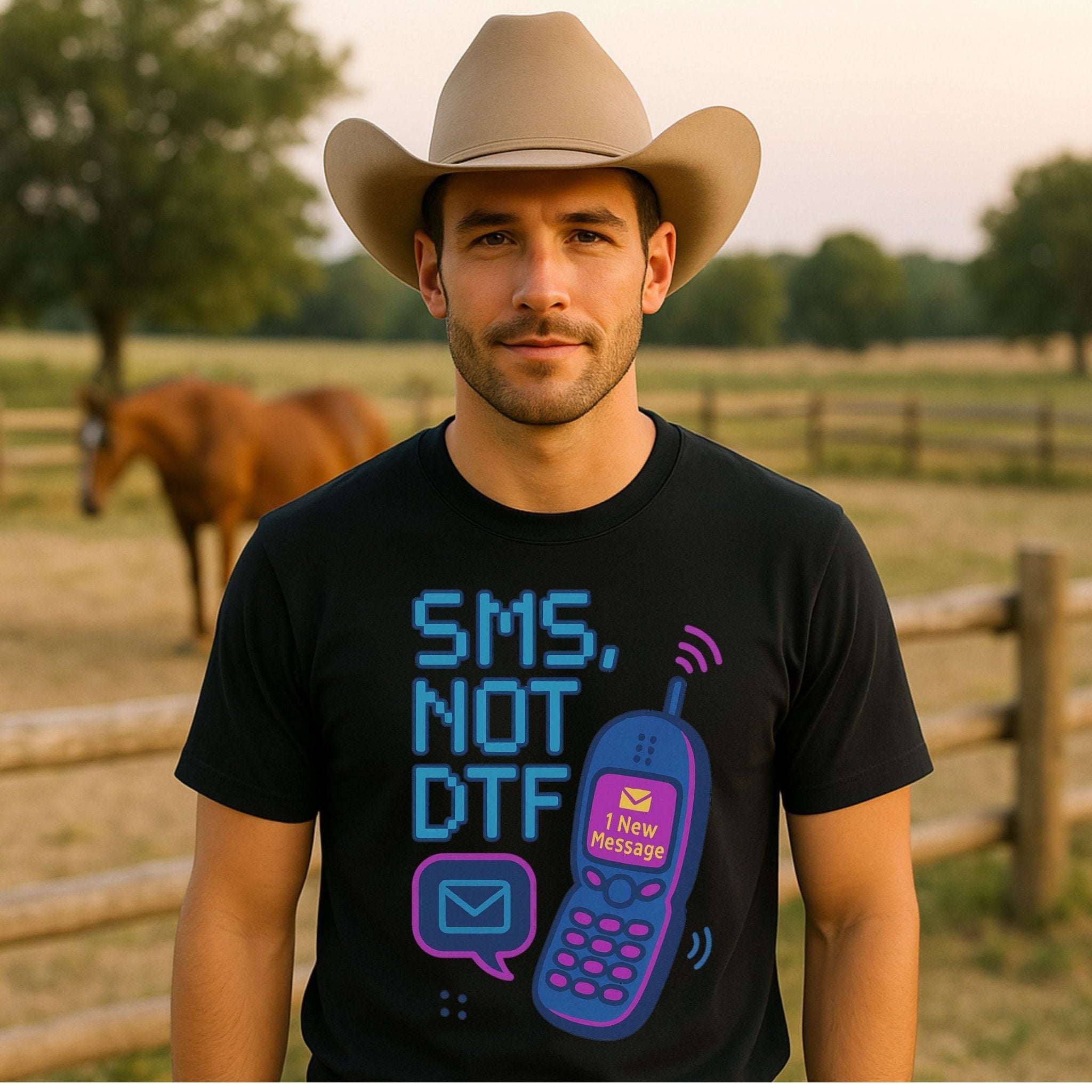 Y2K Graphic Tee, 2000s Nostalgia Shirt, Funny Gen Z T-Shirt, SMS NOT DTF - Craig Michael Design
