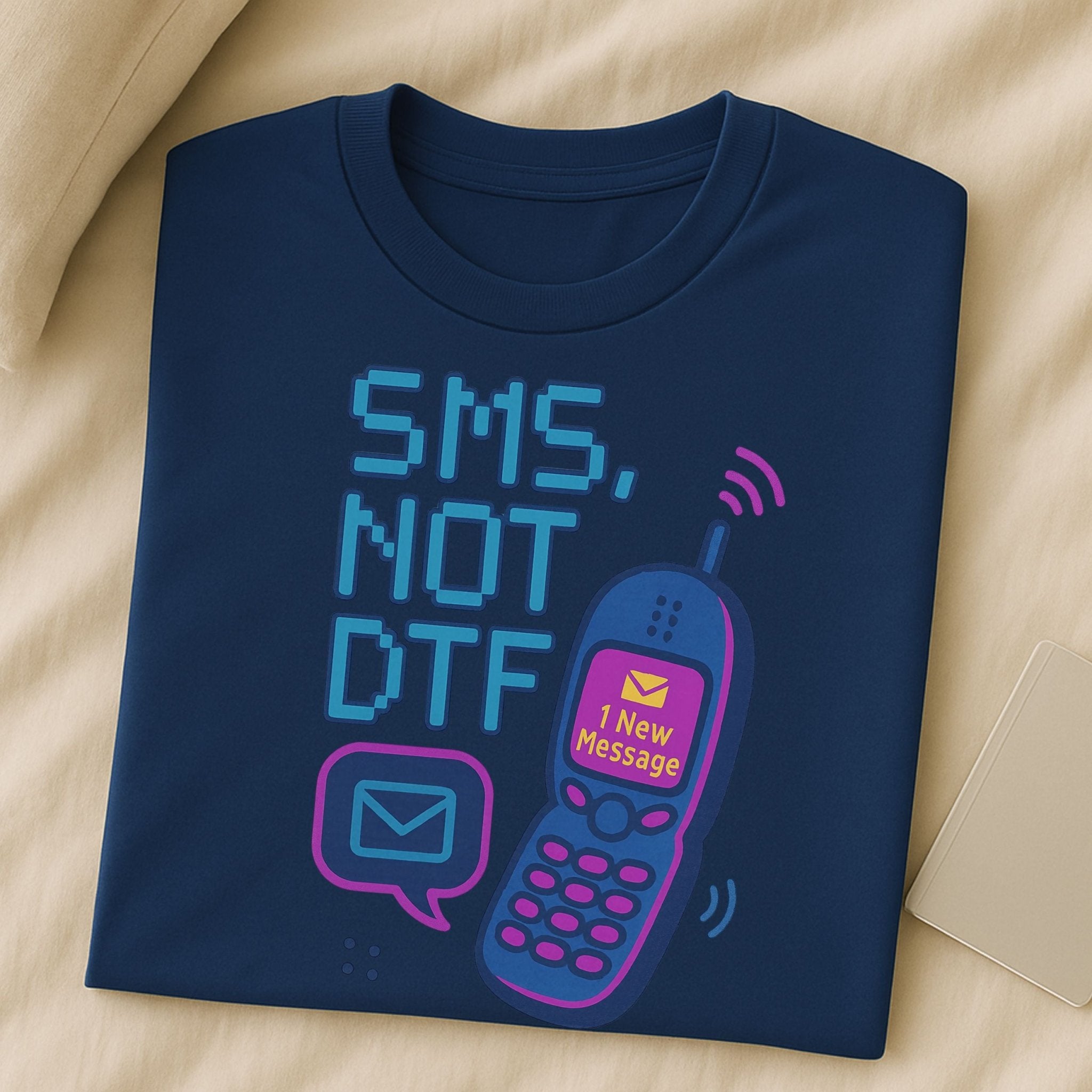 Y2K Graphic Tee, 2000s Nostalgia Shirt, Funny Gen Z T-Shirt, SMS NOT DTF - Craig Michael Design