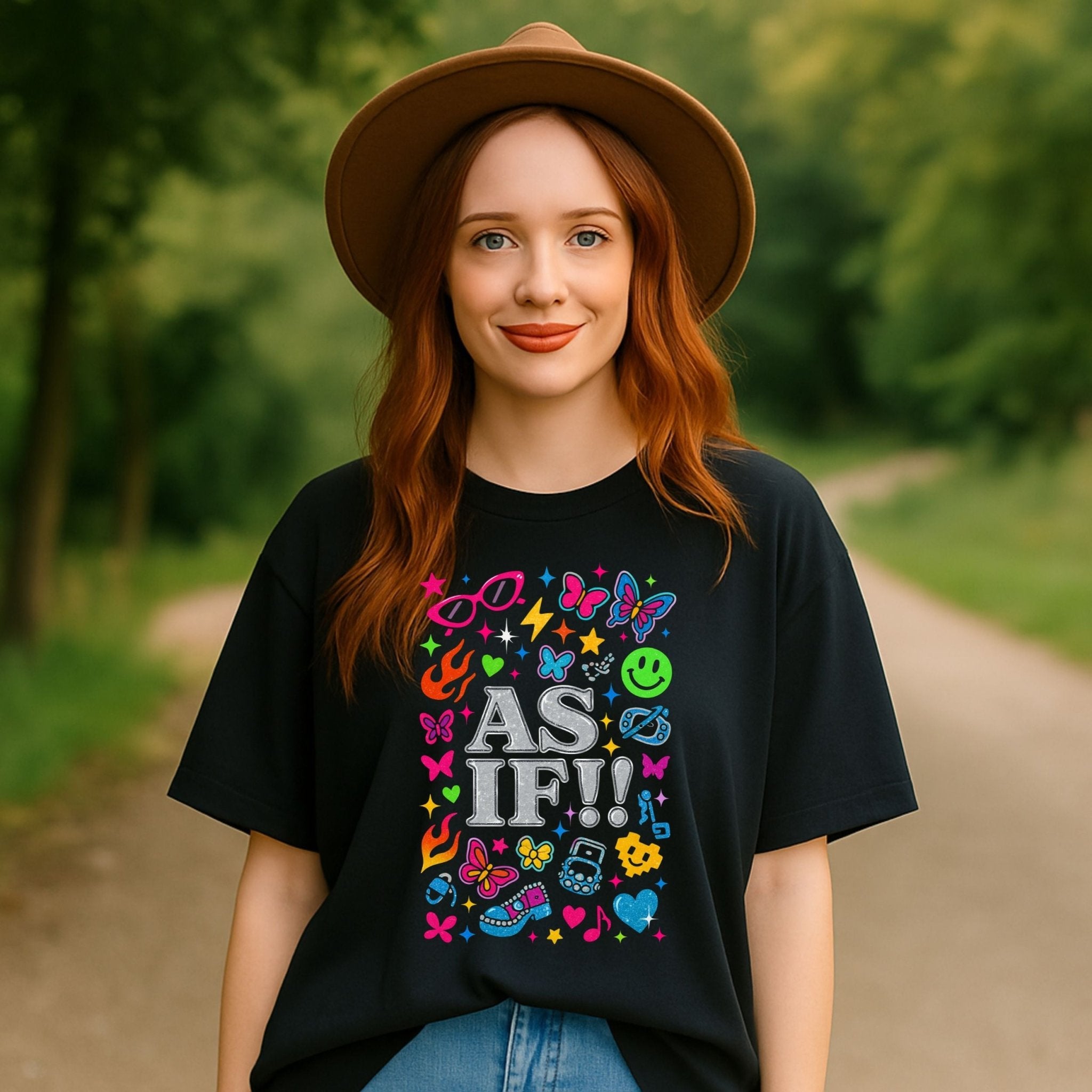 Y2K Graphic Tee, 2000s Nostalgia Shirt, Funny Gen Z T-Shirt,'AS IF!!" - Craig Michael Design