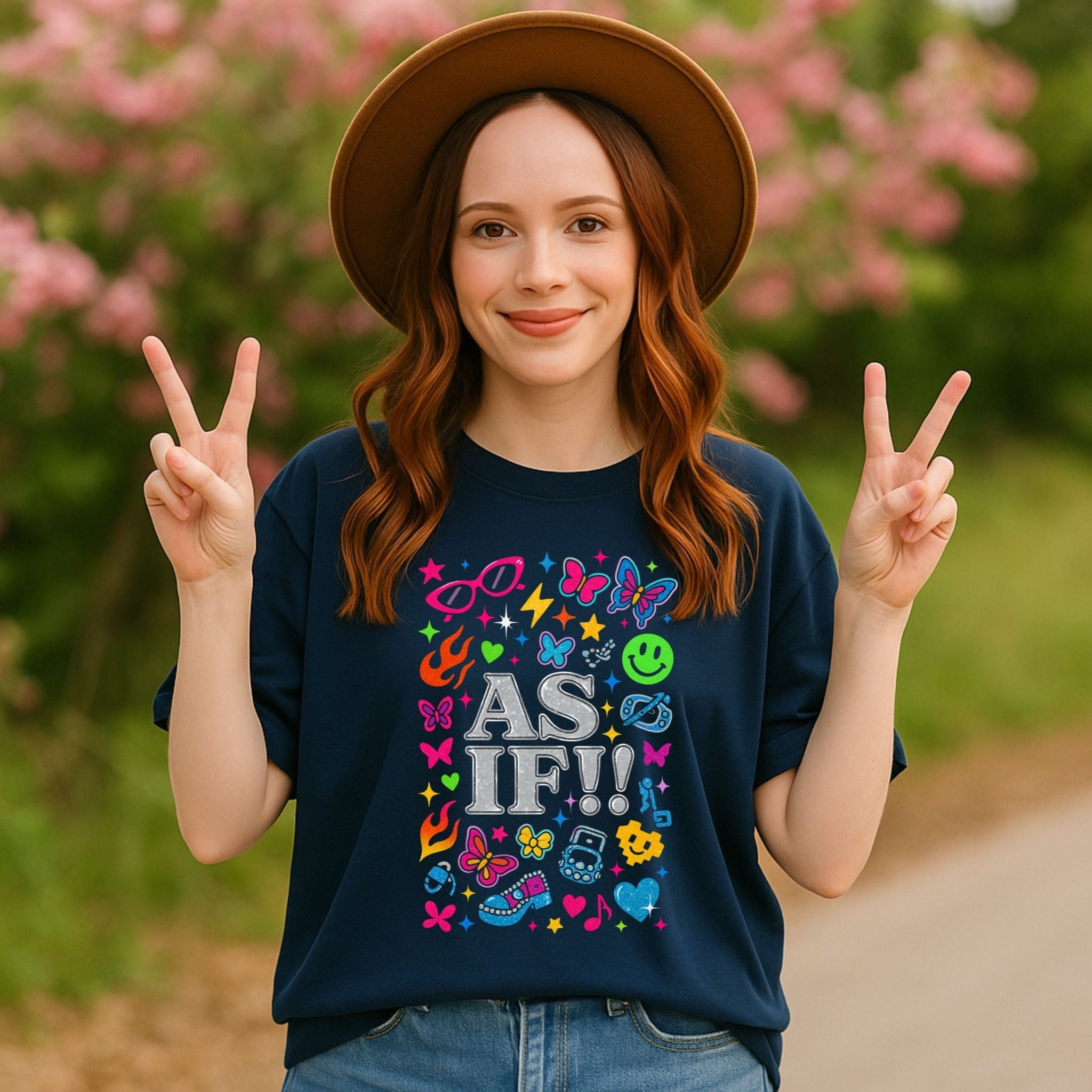 Y2K Graphic Tee, 2000s Nostalgia Shirt, Funny Gen Z T-Shirt,'AS IF!!" - Craig Michael Design