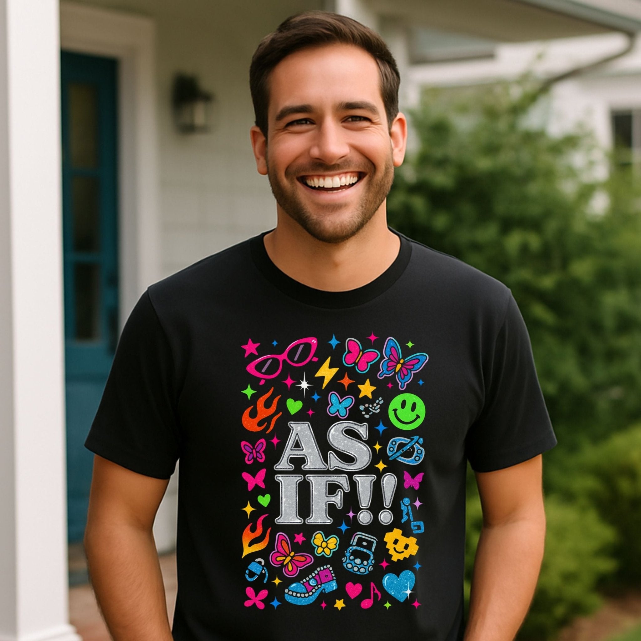 Y2K Graphic Tee, 2000s Nostalgia Shirt, Funny Gen Z T-Shirt,'AS IF!!" - Craig Michael Design