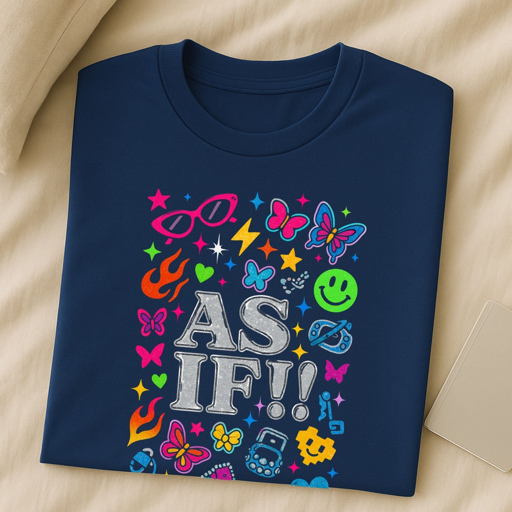Y2K Graphic Tee, 2000s Nostalgia Shirt, Funny Gen Z T-Shirt,'AS IF!!" - Craig Michael Design