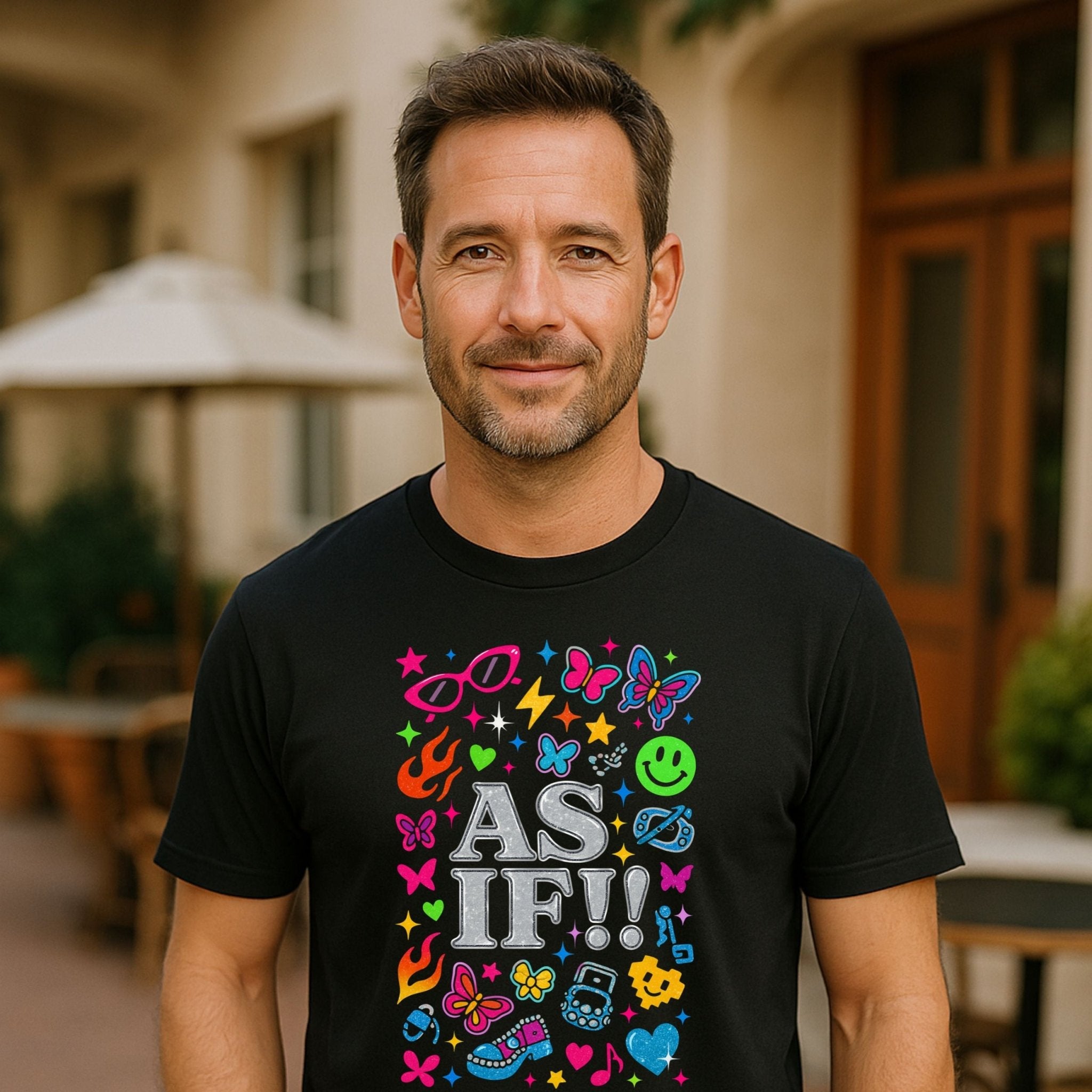 Y2K Graphic Tee, 2000s Nostalgia Shirt, Funny Gen Z T-Shirt,'AS IF!!" - Craig Michael Design