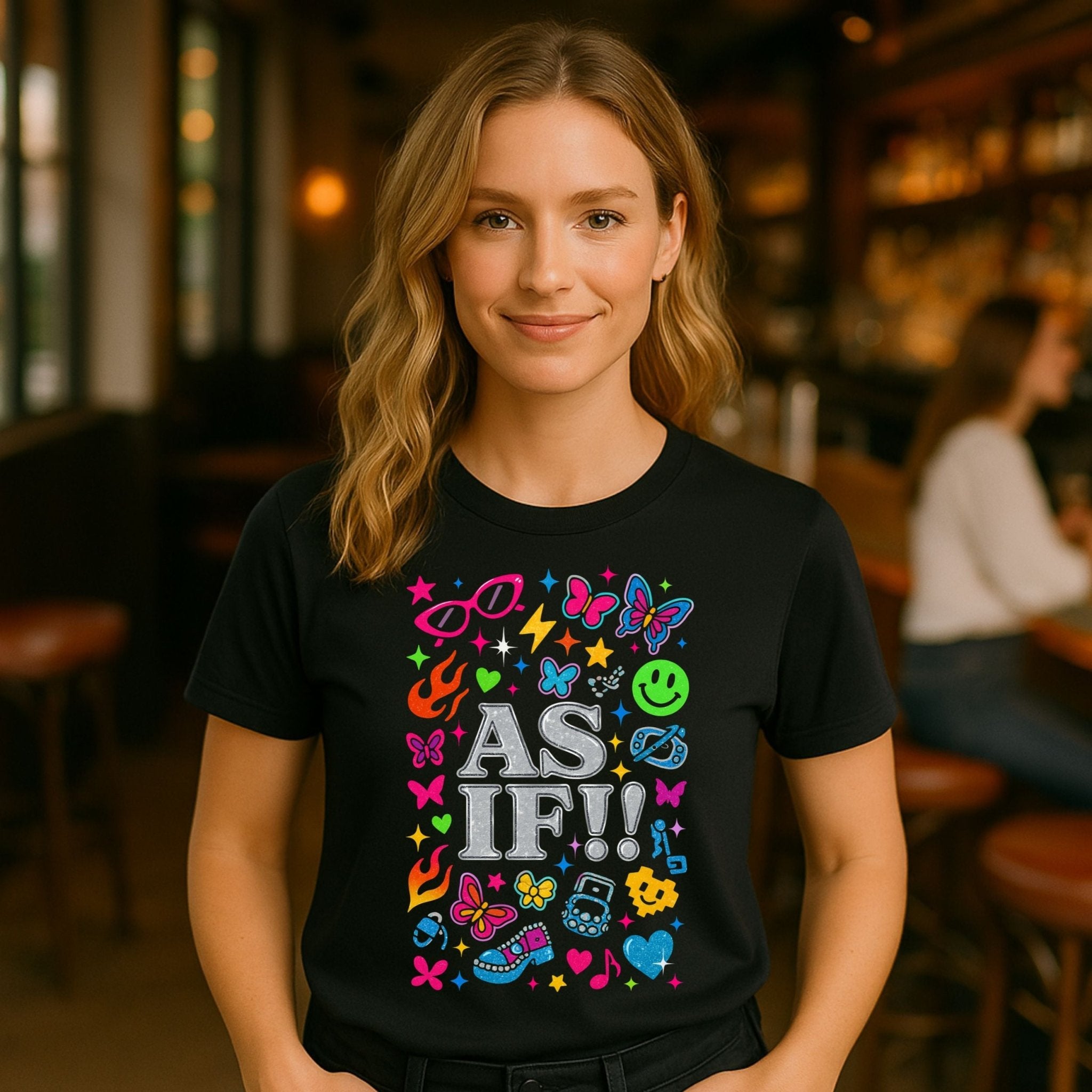 Y2K Graphic Tee, 2000s Nostalgia Shirt, Funny Gen Z T-Shirt,'AS IF!!" - Craig Michael Design