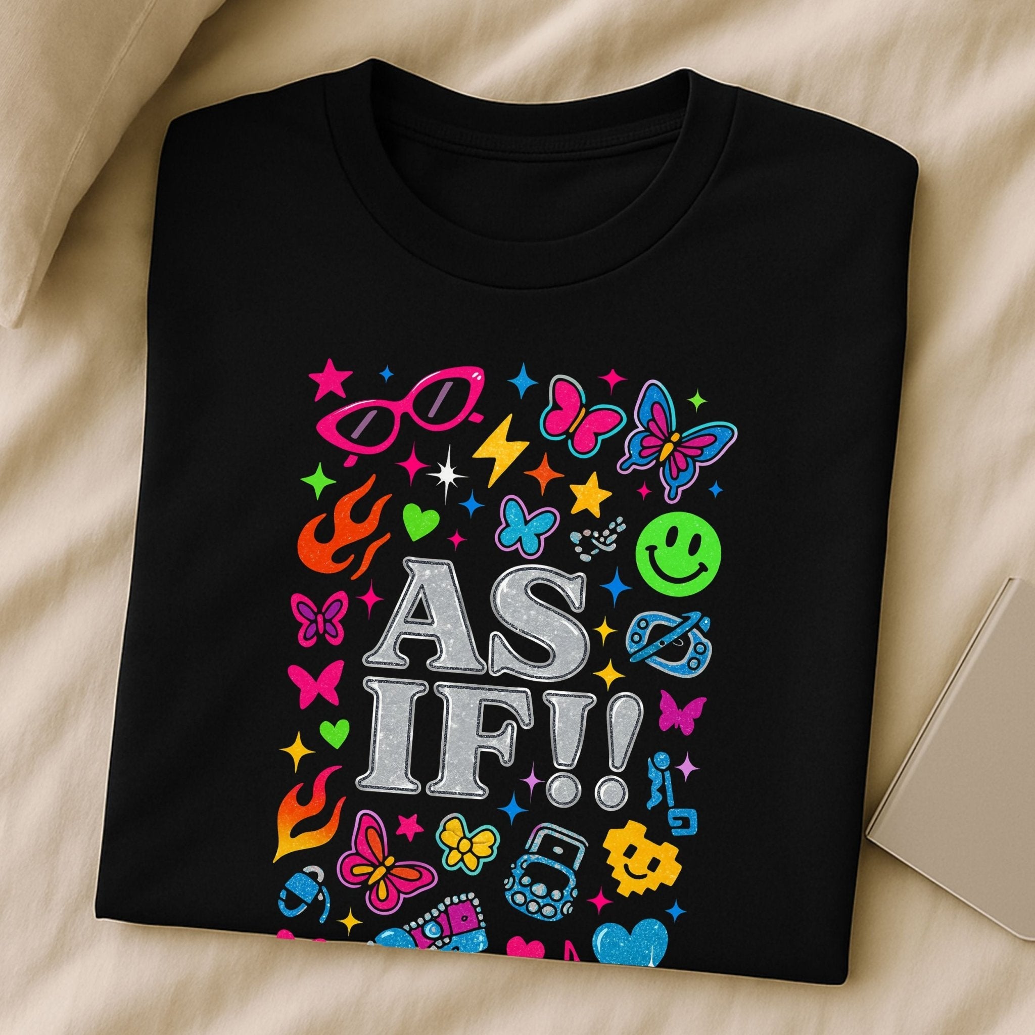 Y2K Graphic Tee, 2000s Nostalgia Shirt, Funny Gen Z T-Shirt,'AS IF!!" - Craig Michael Design