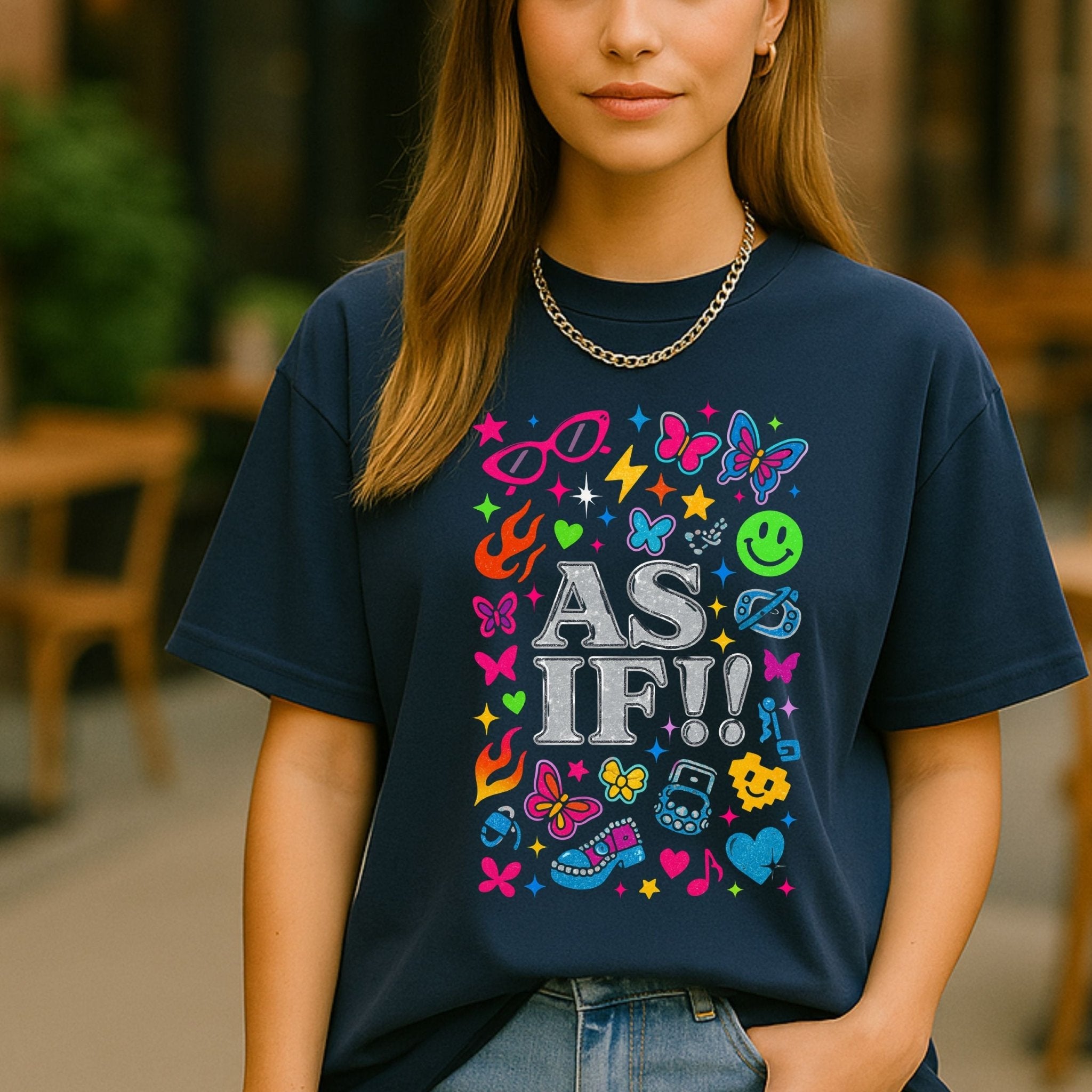 Y2K Graphic Tee, 2000s Nostalgia Shirt, Funny Gen Z T-Shirt,'AS IF!!" - Craig Michael Design