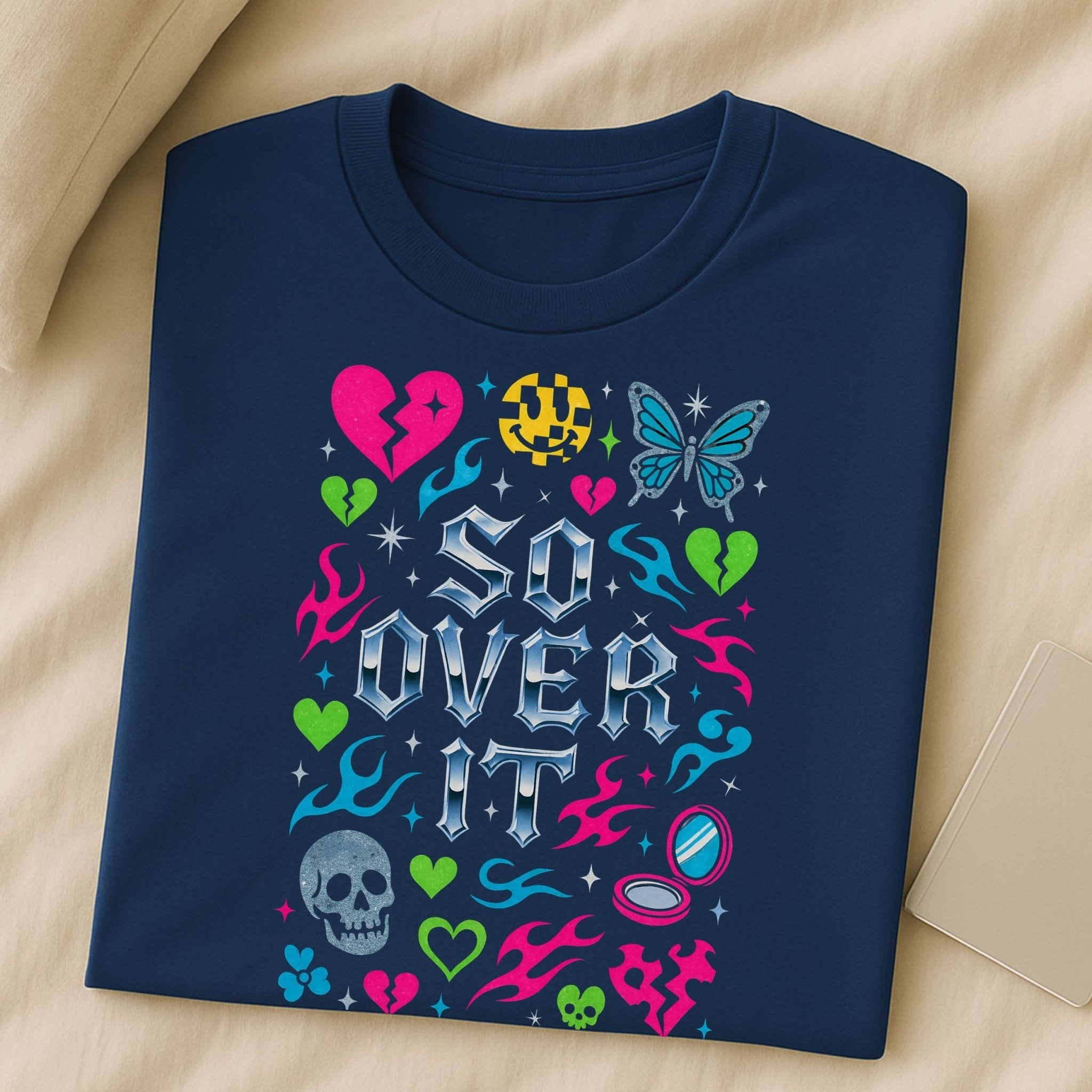 Y2K Graphic Tee, 2000s Nostalgia Shirt, Funny Gen Z T-Shirt,'So Over It' - Craig Michael Design
