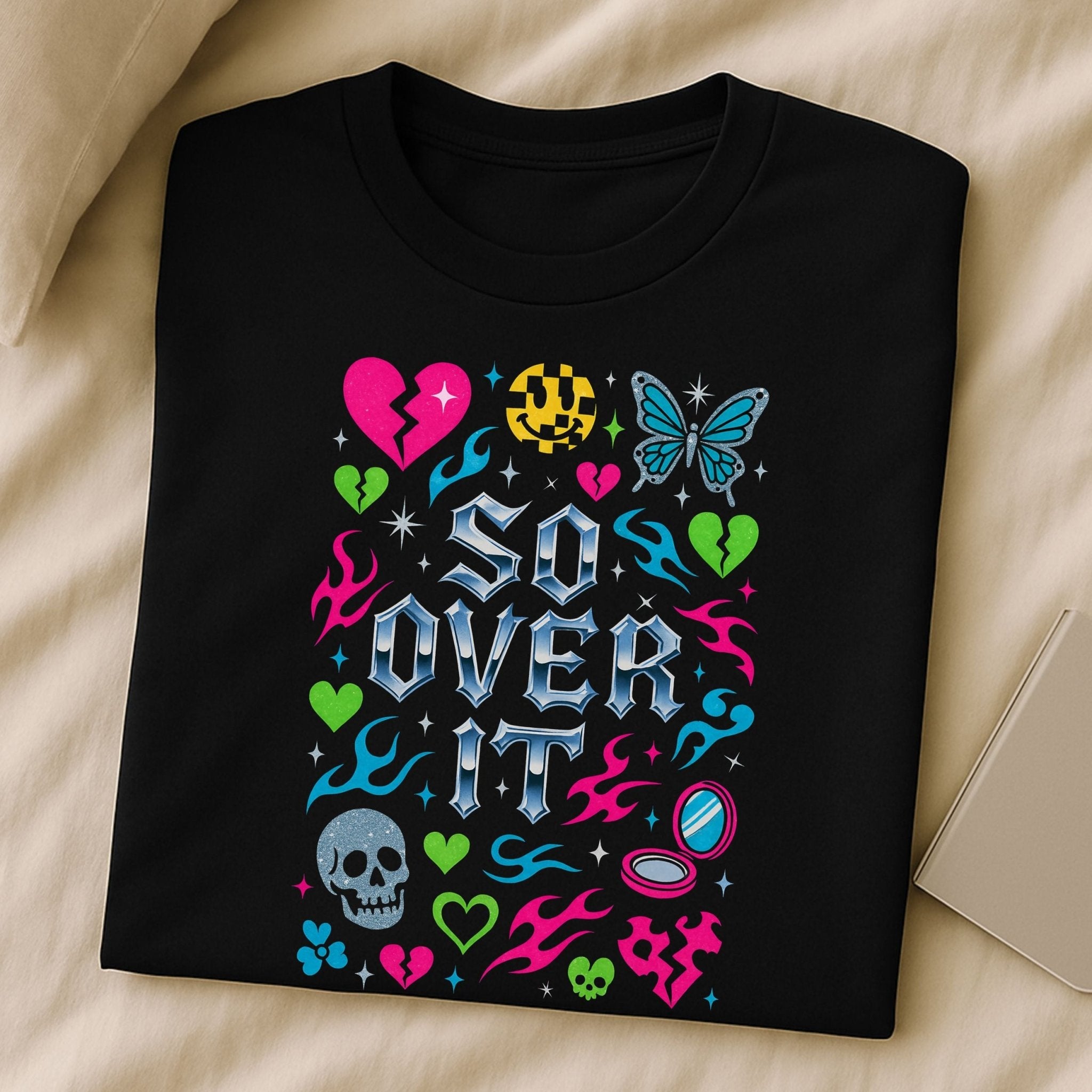 Y2K Graphic Tee, 2000s Nostalgia Shirt, Funny Gen Z T-Shirt,'So Over It' - Craig Michael Design