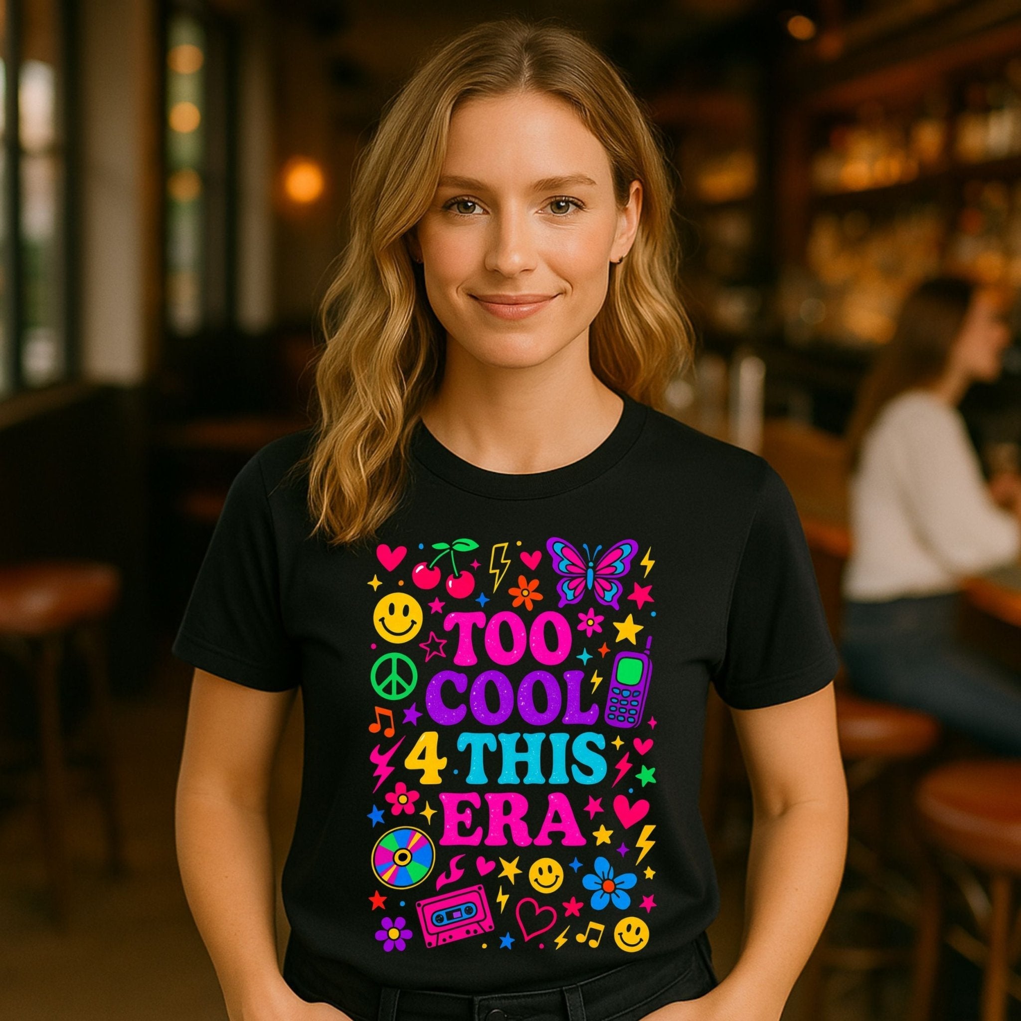 Y2K Graphic Tee, 2000s Nostalgia Shirt, Funny Gen Z T-Shirt,'Too cool 4 this era' - Craig Michael Design